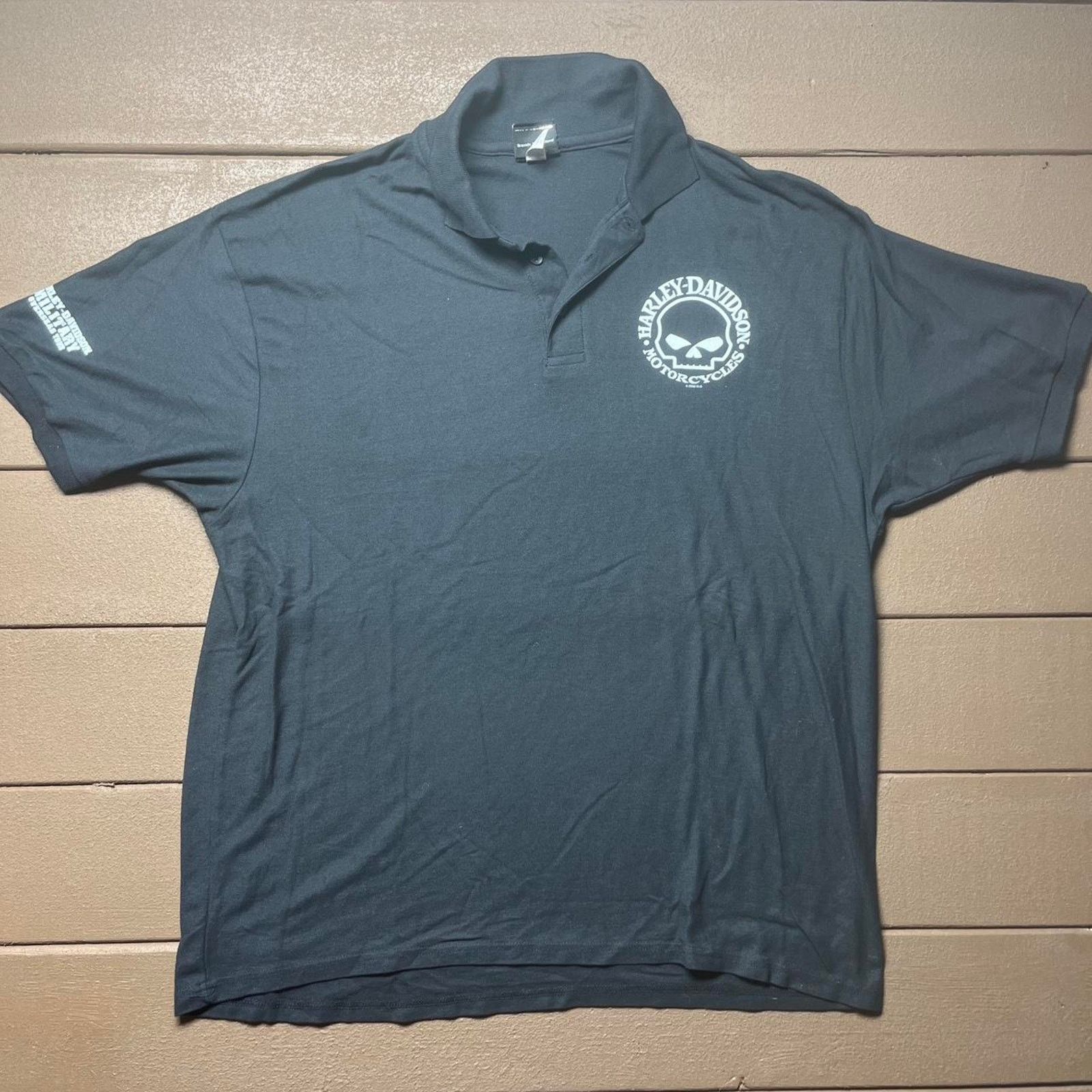 Harley Davidson Black Harley Davidson Polo Shirt Size US XXL / EU 58 / 5 - 1 Thumbnail