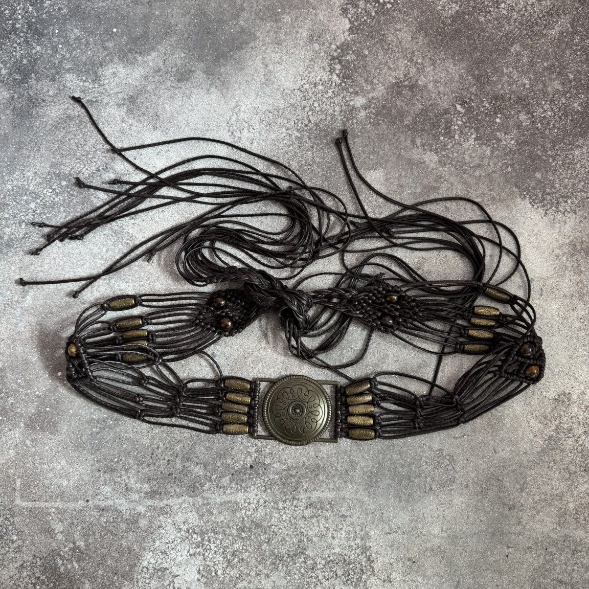 Hysteric Glamour Amazing Vintage Boho Y2K Macrame Tribal Western Belt Size ONE SIZE - 2 Thumbnail