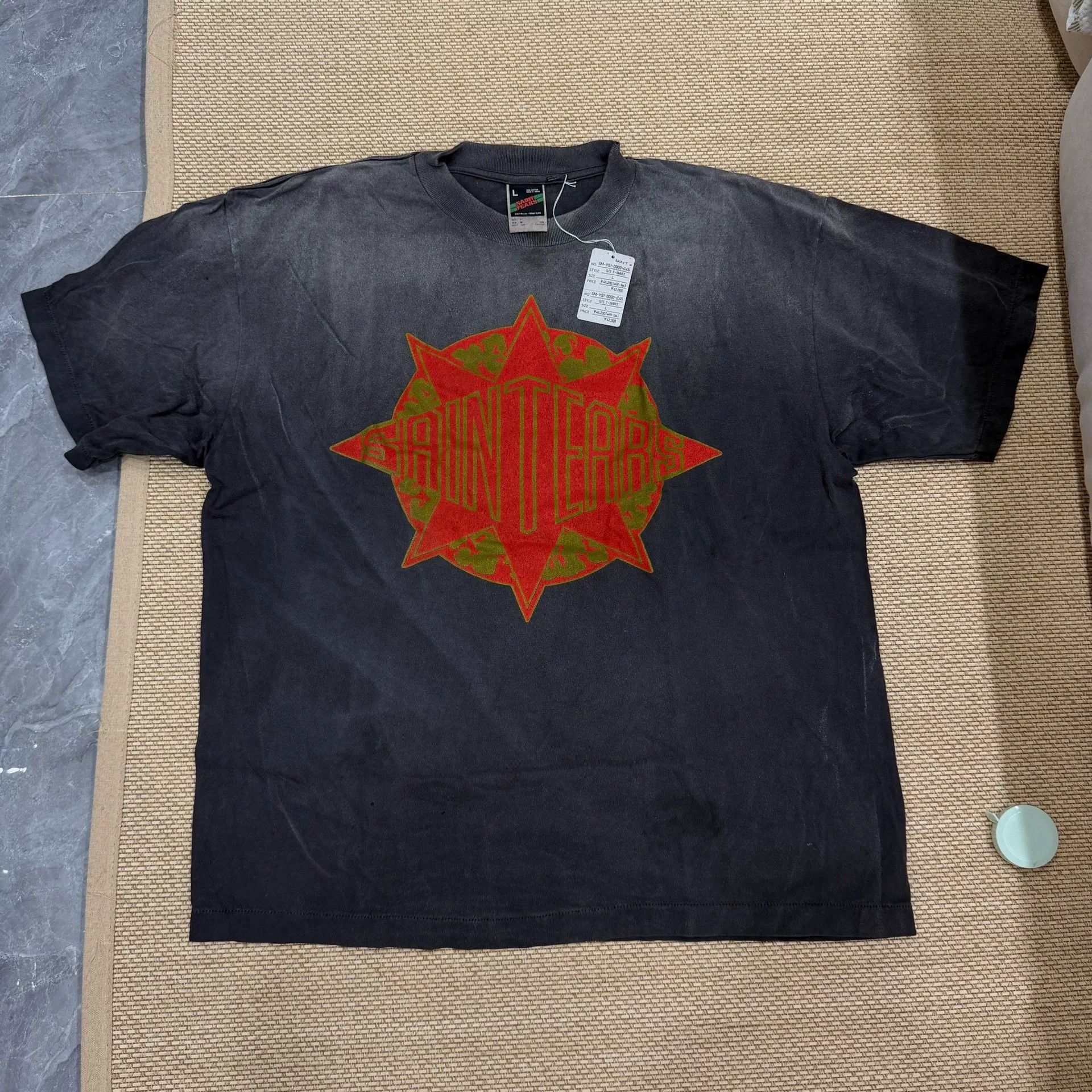 Saint Michael Saint Michael Denim Tears Black T-Shirt Size US L / EU 52-54 / 3 - 1 Thumbnail