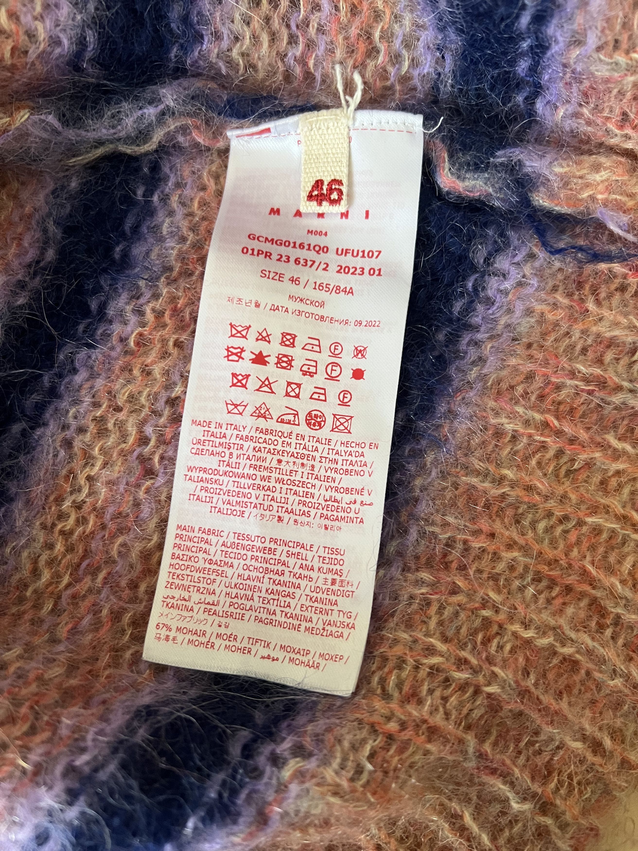 Marni Marni Rare Fuzzy Wuzzy Striped Mohair Sweater Size US S / EU 44-46 / 1 - 5 Thumbnail