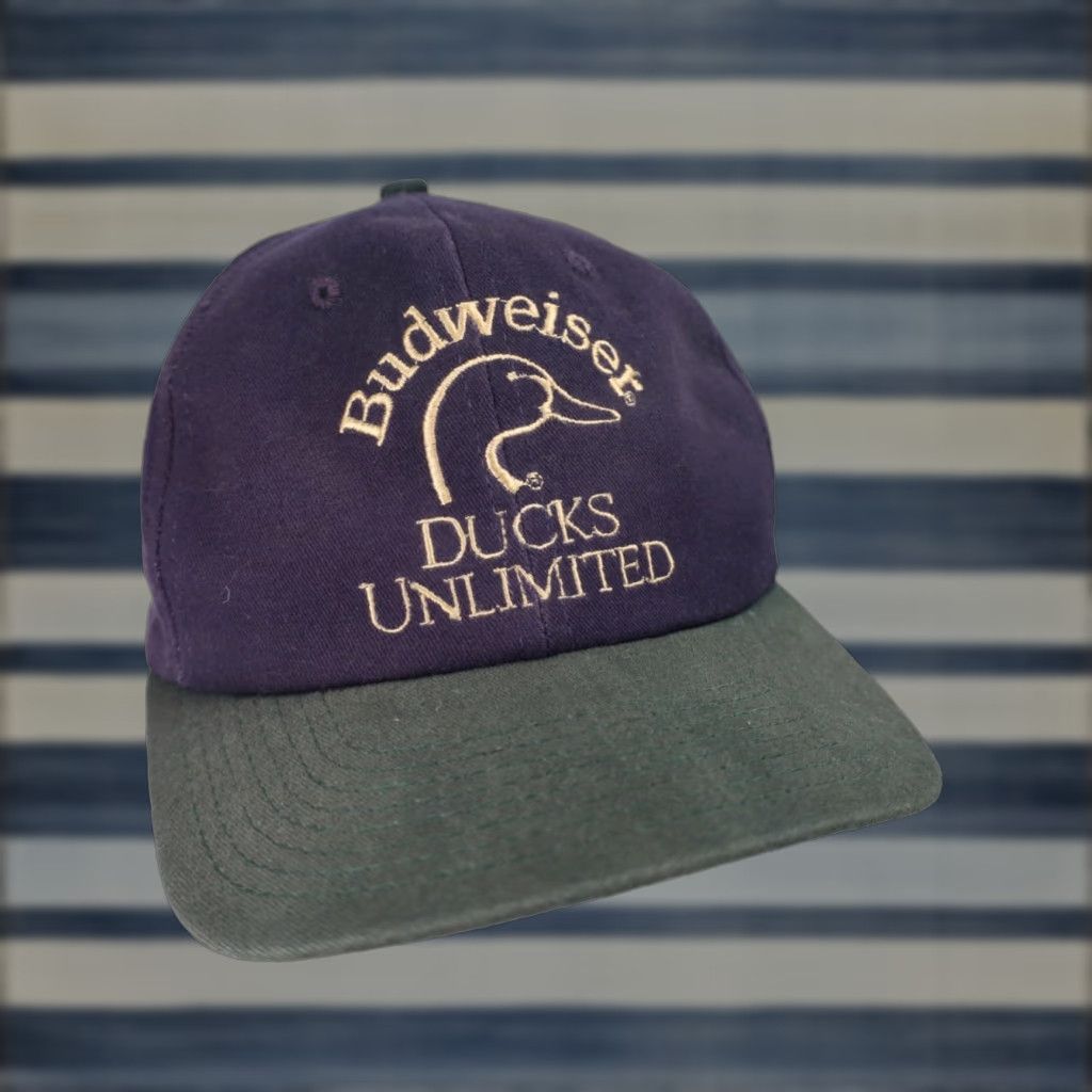 Budweiser VINTAGE Budweiser x Ducks Unlimited Spellout Snapback Hat Size ONE SIZE - 1 Thumbnail