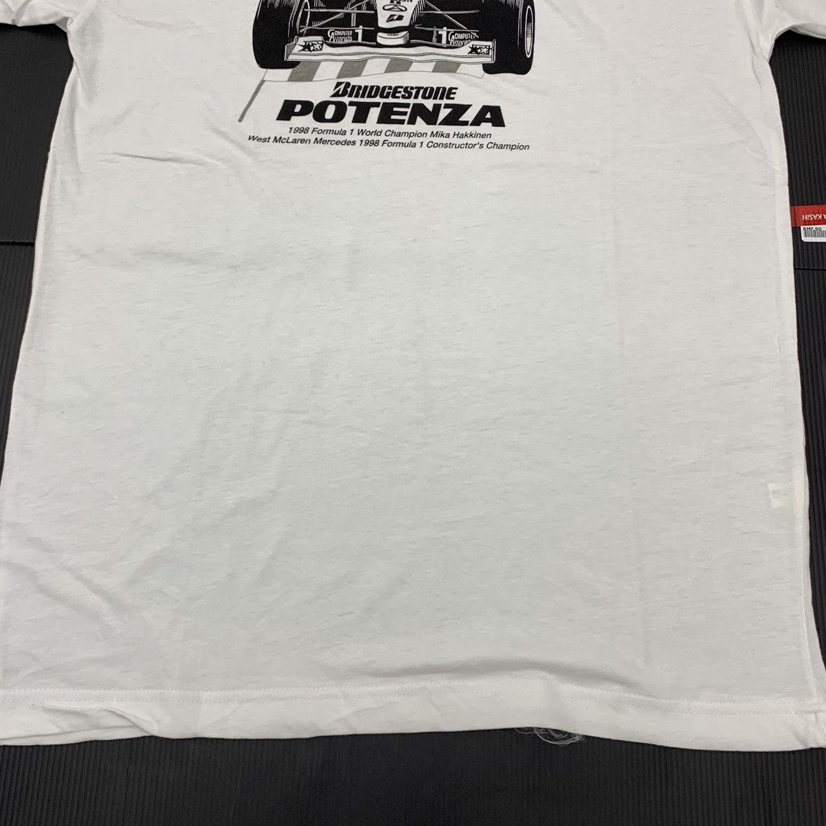 Vintage Vintage 90s Mika Hakkinen West Mclaren Mercedes F1 Tshirt Size US L / EU 52-54 / 3 - 4 Thumbnail