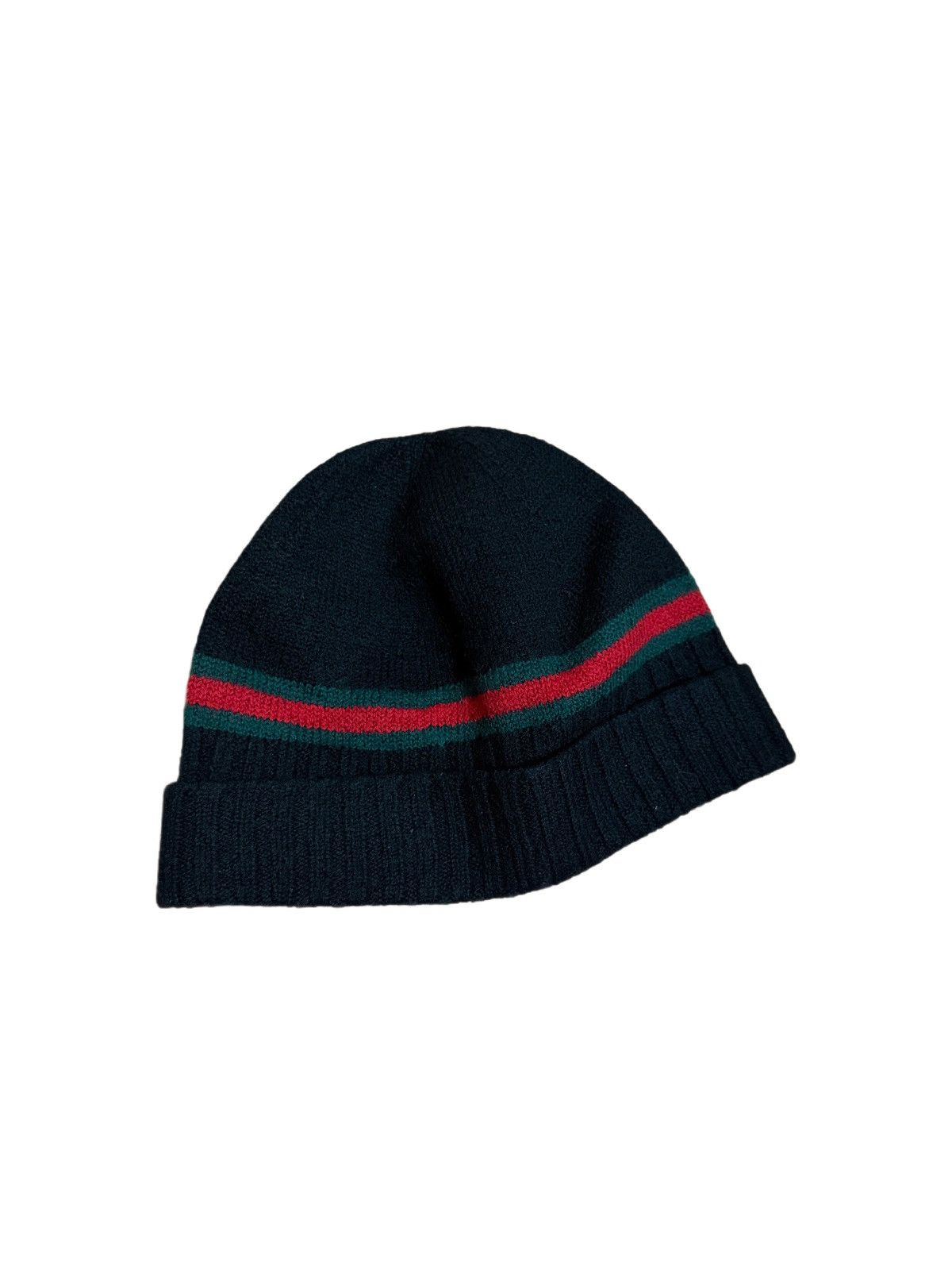 Gucci 🔥Vintage Gucci Web Stripe Wool Beanie Hat/Gucci Stripe Hat Size ONE SIZE - 7 Thumbnail