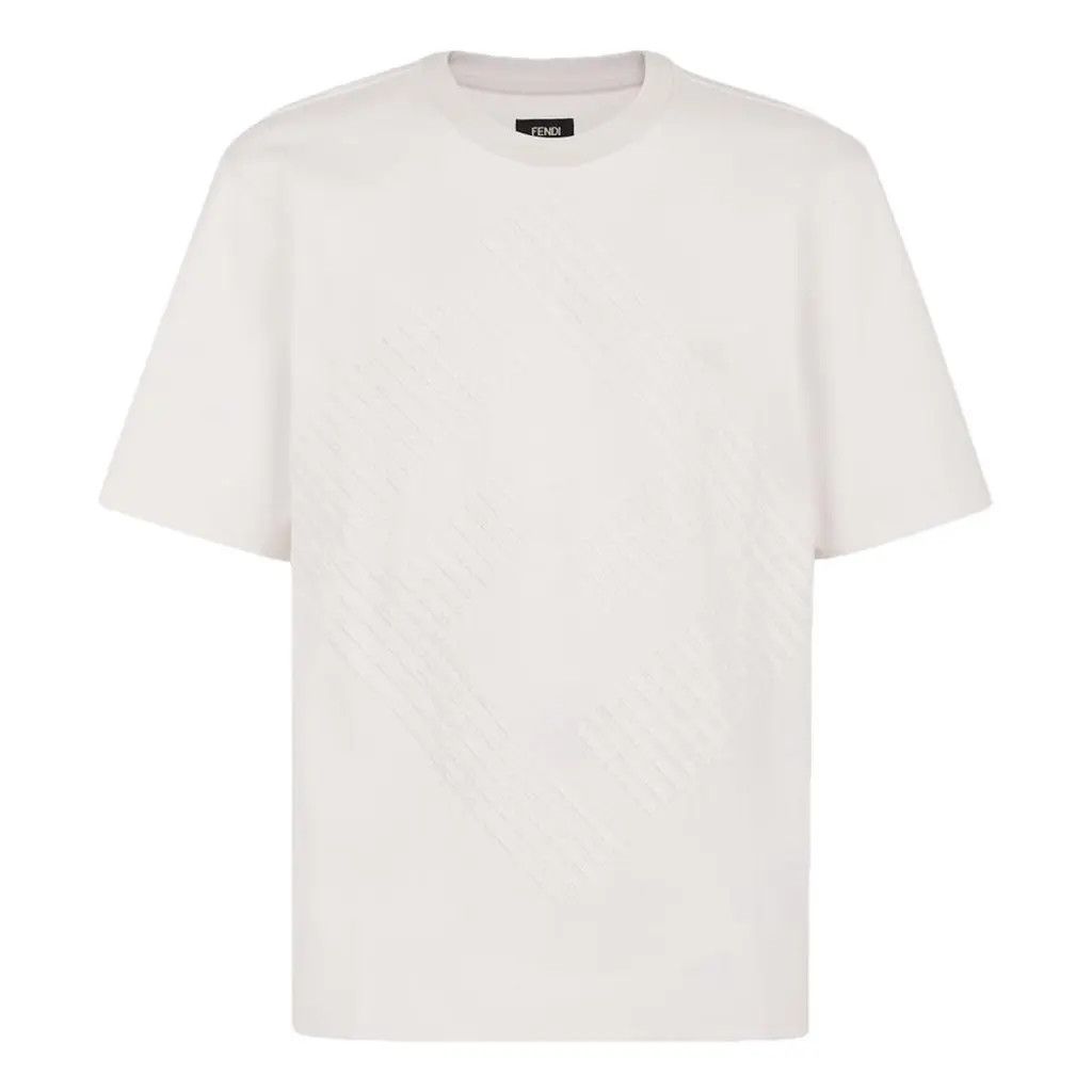 Fendi o1w1db10625 FY0936 Short Sleeve T-Shirt in Ecru Size US L / EU 52-54 / 3 - 1 Preview
