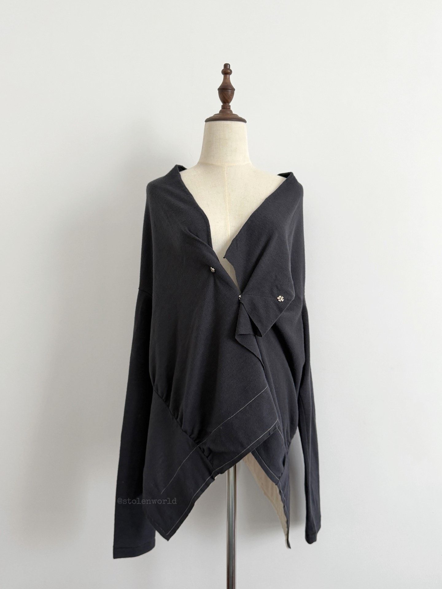 Y's Yohji Yamamoto Y's Irregular Reversible Wool Top Size L / US 10 / IT 46 - 1 Thumbnail