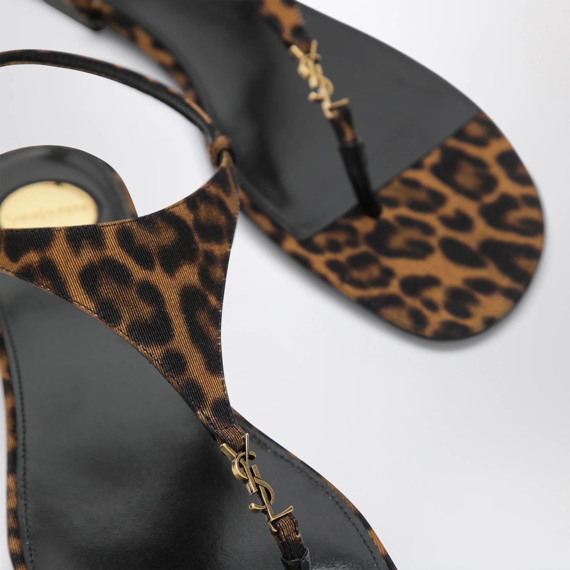 Saint Laurent Paris o1d2blof0526 Cassandre Sandals in Leopard Size US 10 / IT 40 - 5 Thumbnail