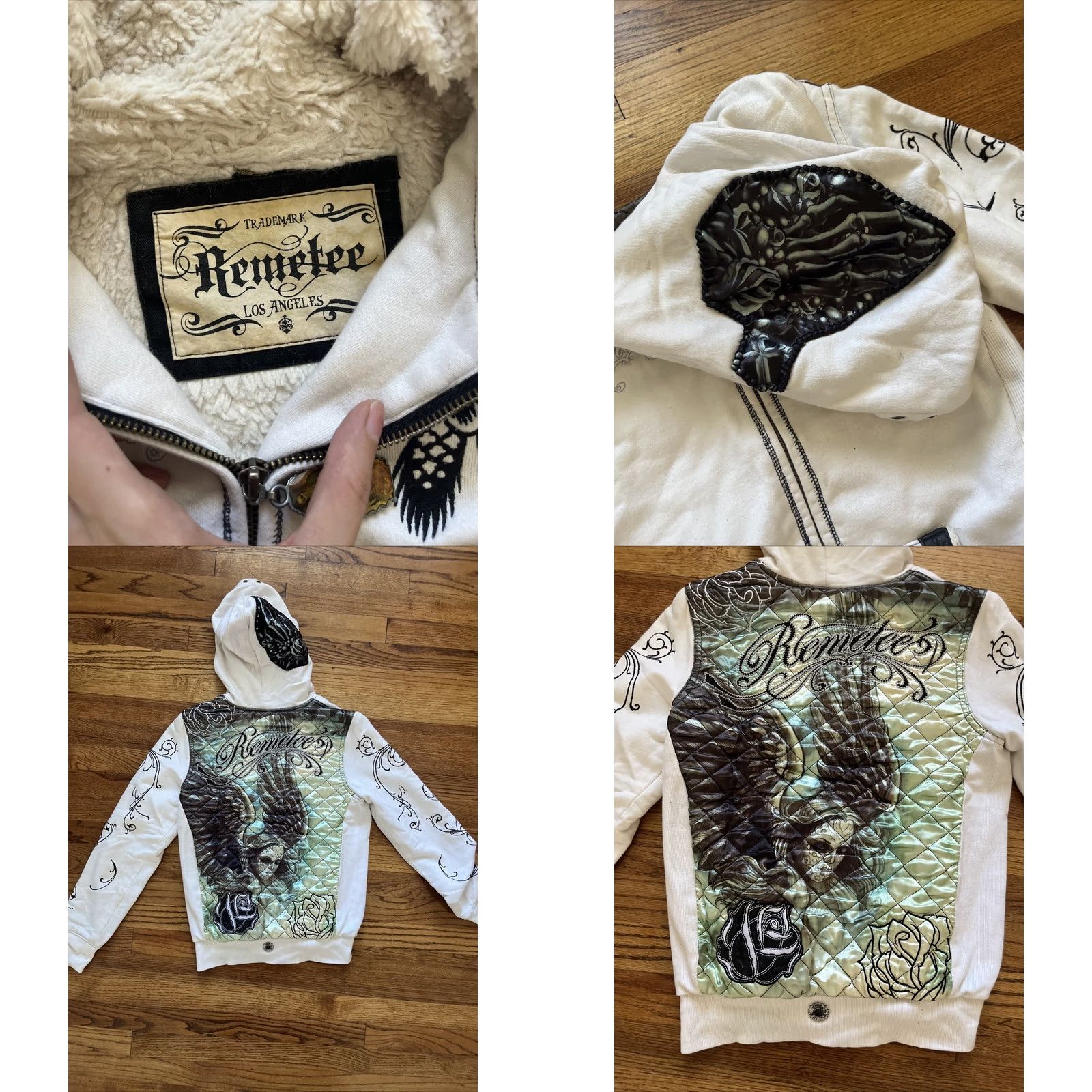 Affliction VINTAGE Remetee by Affliction Hoodie Women Size S Full Zip White Size S / US 4 / IT 40 - 8 Thumbnail