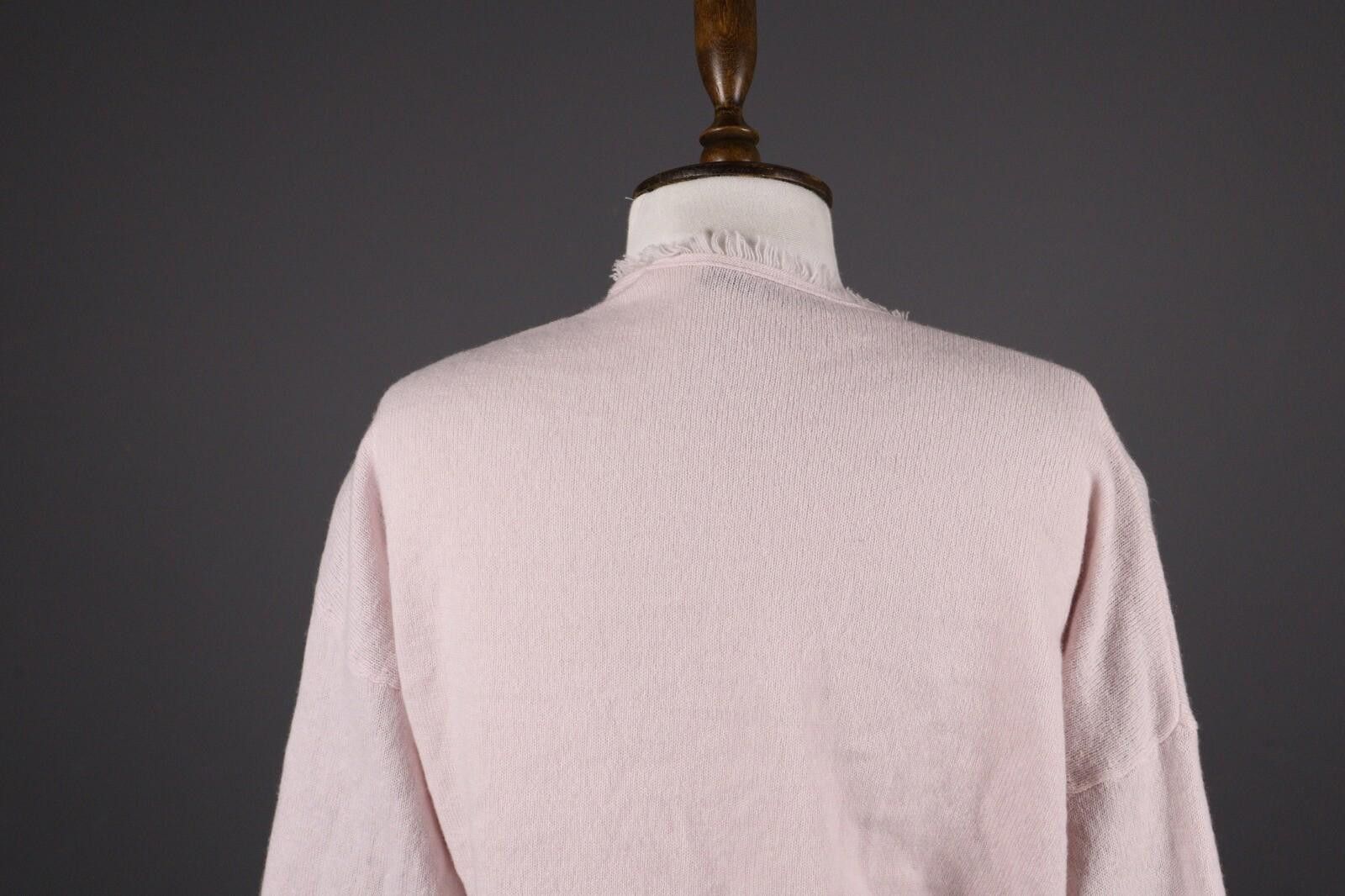 Designer FFC Pink Wool Cashmere Knit Drepe Cardigan Sweater Size 1 Size M / US 6-8 / IT 42-44 - 6 Thumbnail