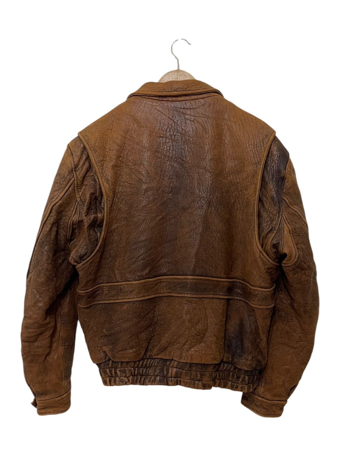 Vintage Houton us military garment leather jacket Size US L / EU 52-54 / 3 - 3 Thumbnail