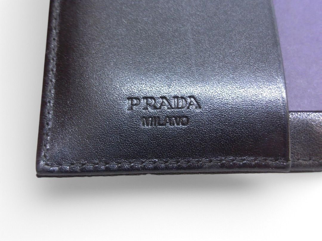 Prada Prada - Black Wallet Bifold Square Logo Canvas Size ONE SIZE - 7 Thumbnail