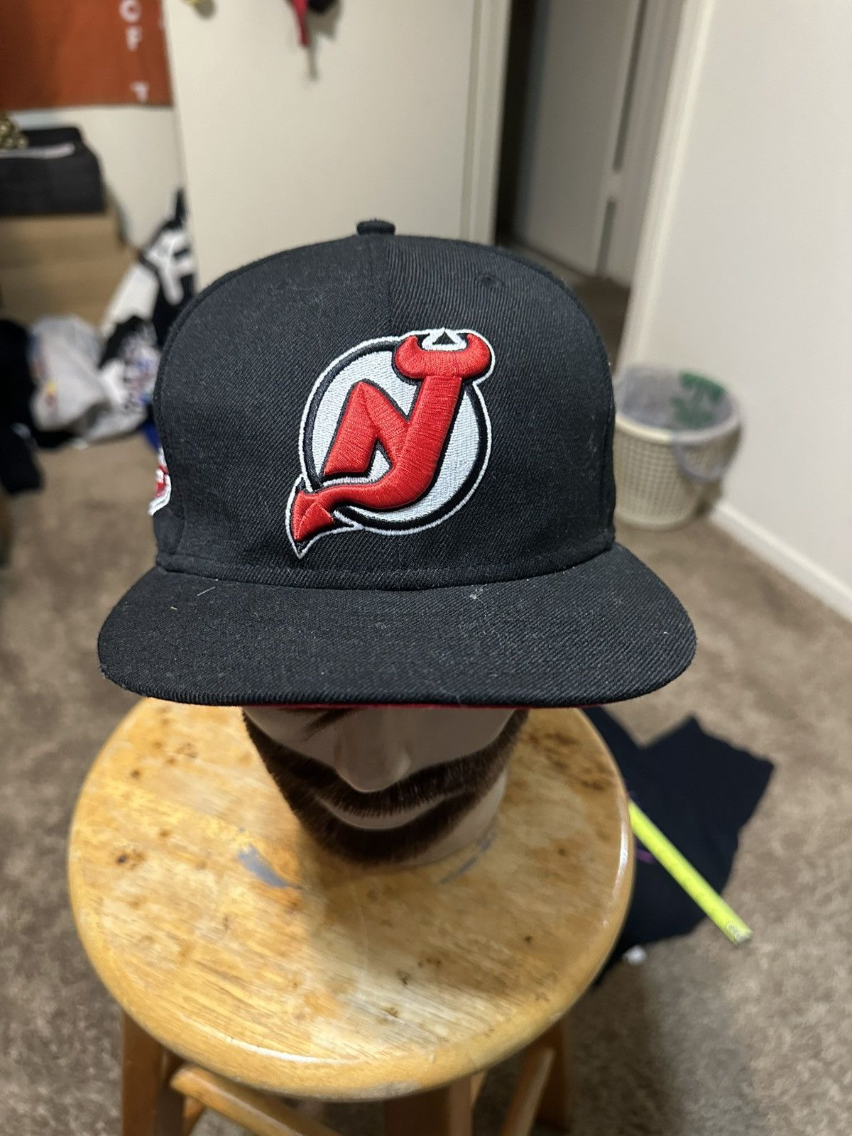 NHL Vintage NHL New Jersey Devils “triple black” hat 00s Size ONE SIZE - 2 Thumbnail