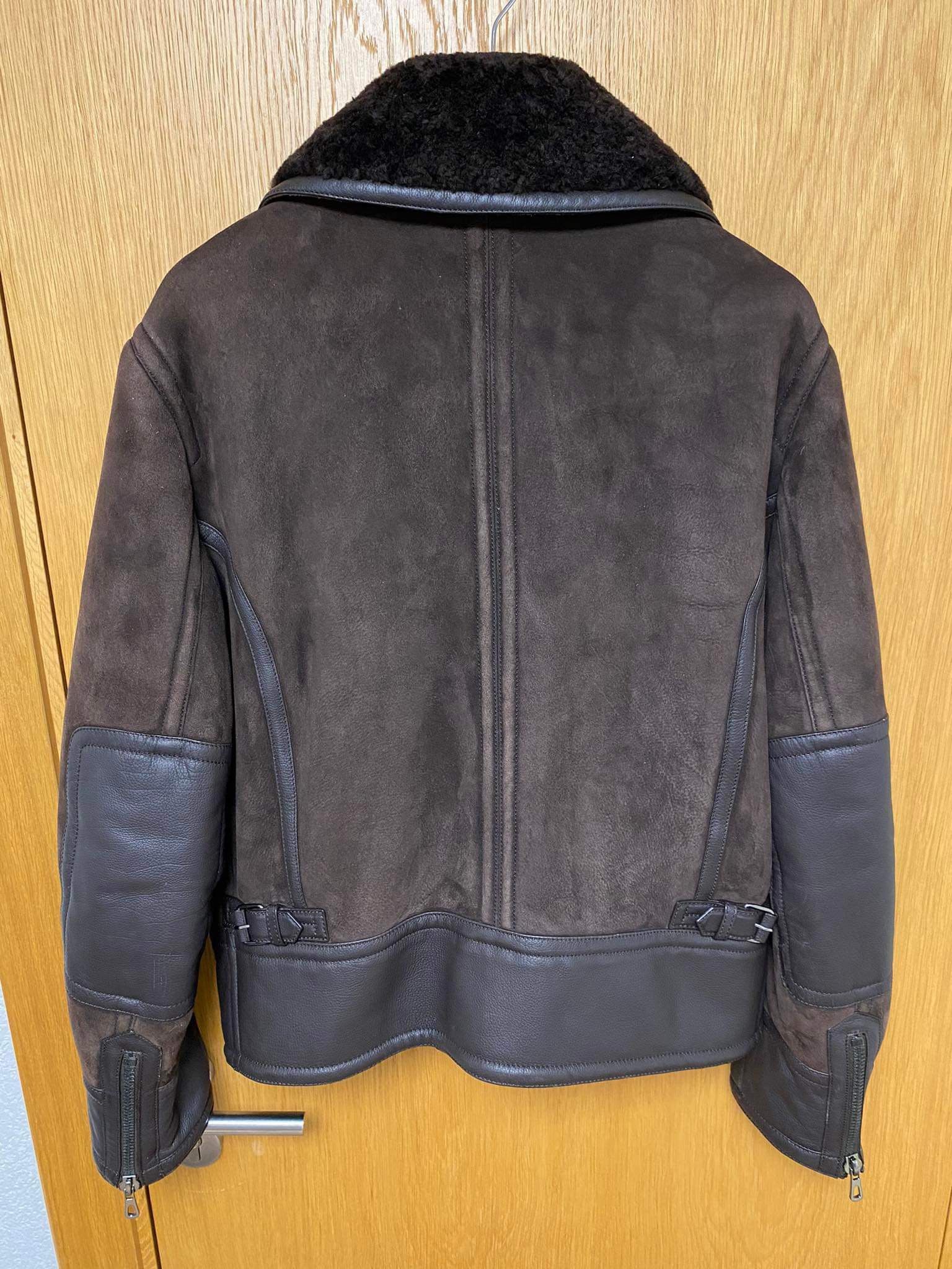 Tom Ford GQ Approved - Shearling Biker Aviation Leather Bomber Jacket Size US L / EU 52-54 / 3 - 4 Thumbnail