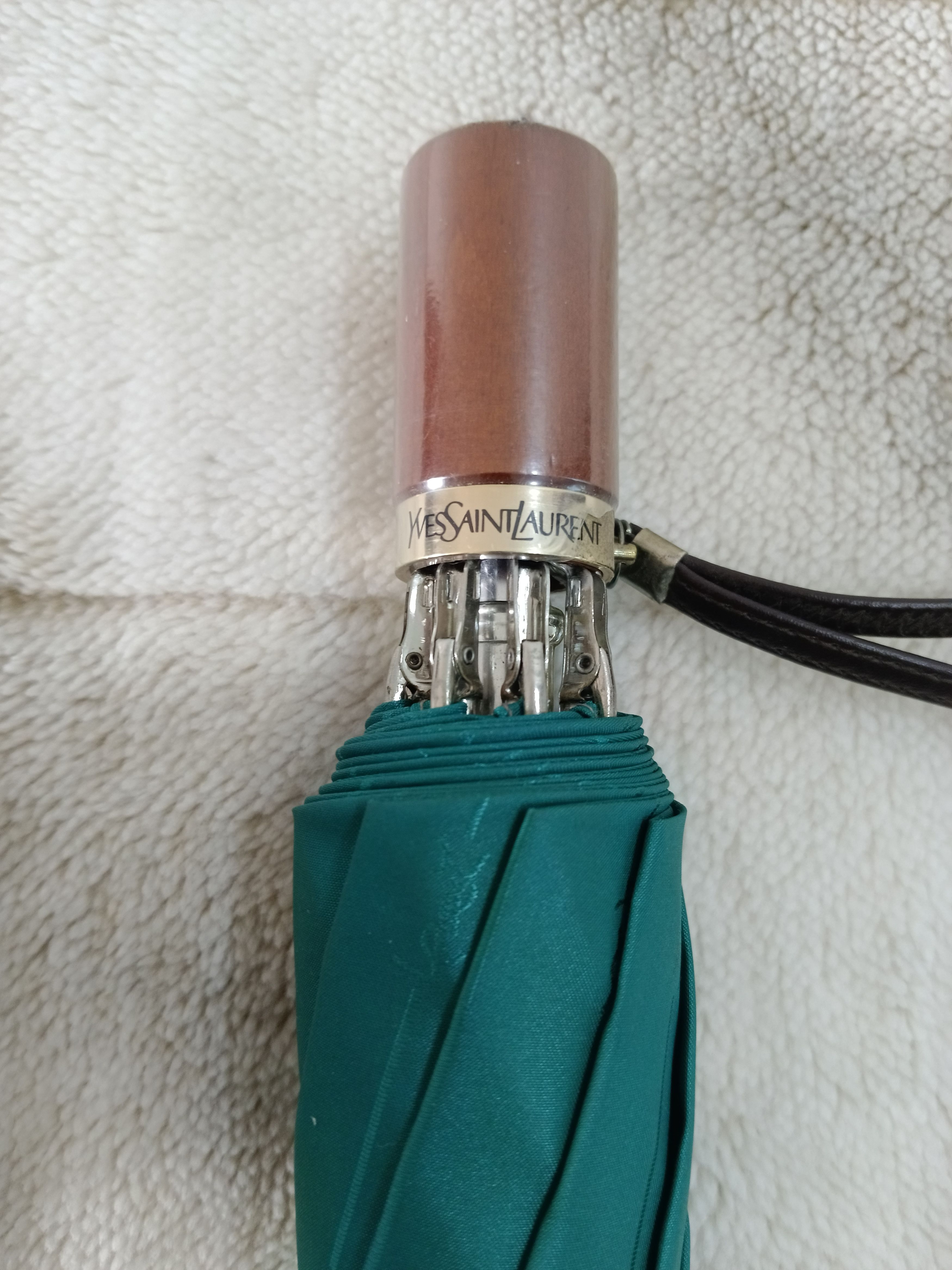 Yves Saint Laurent Yves Saint Lauren Monogram Folding Umbrella Size ONE SIZE - 9 Thumbnail