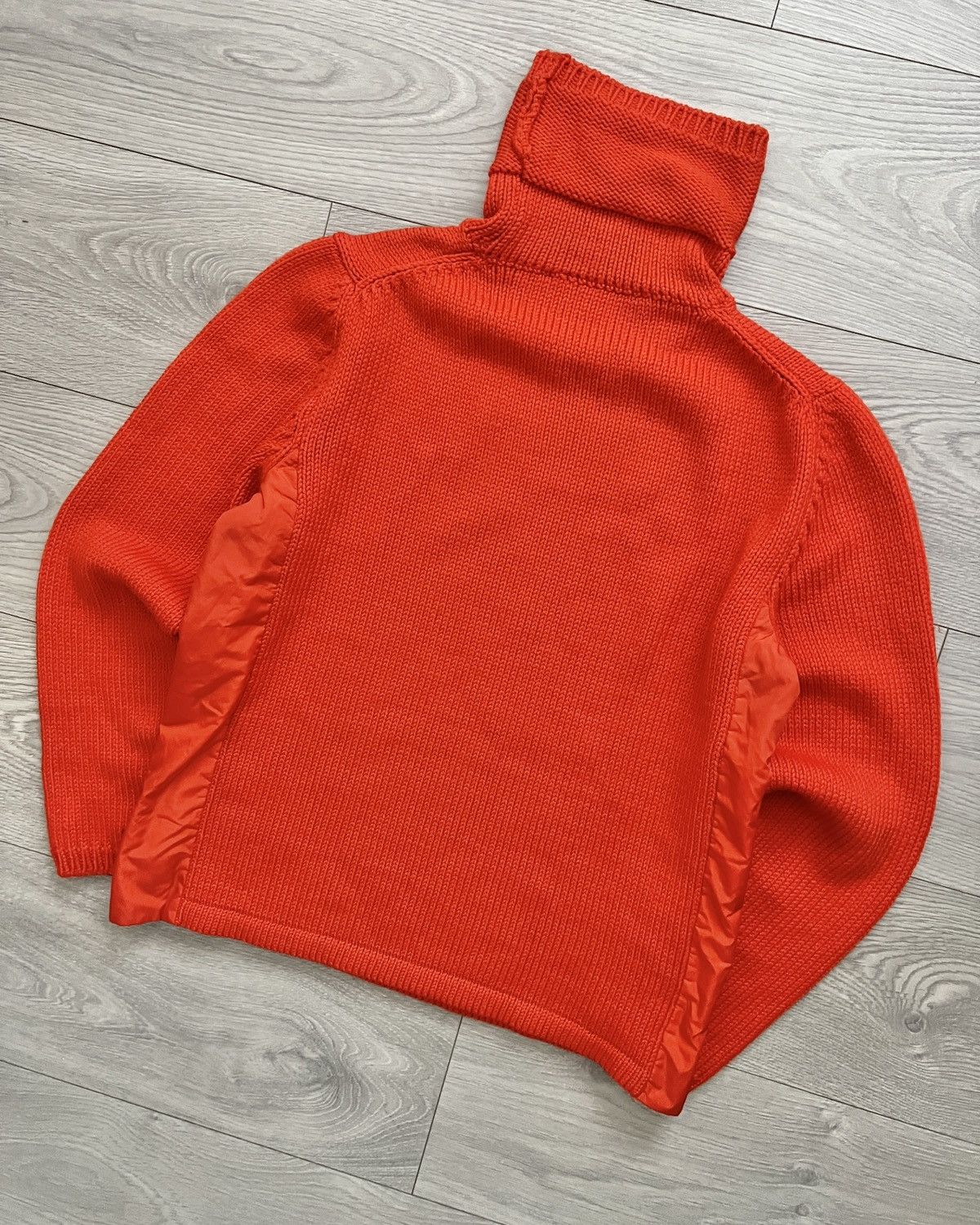 Prada Prada Sport FW1999 Nylon Panelled High Neck Knit Sweater Size US S / EU 44-46 / 1 - 5 Thumbnail