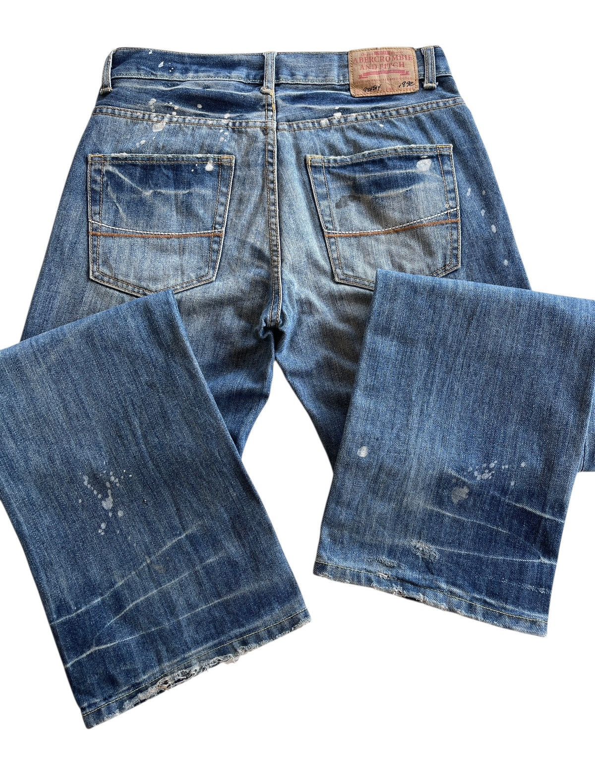 Abercrombie & Fitch Distressed Paint Splatters Denim Size US 30 / EU 46 - 10 Thumbnail