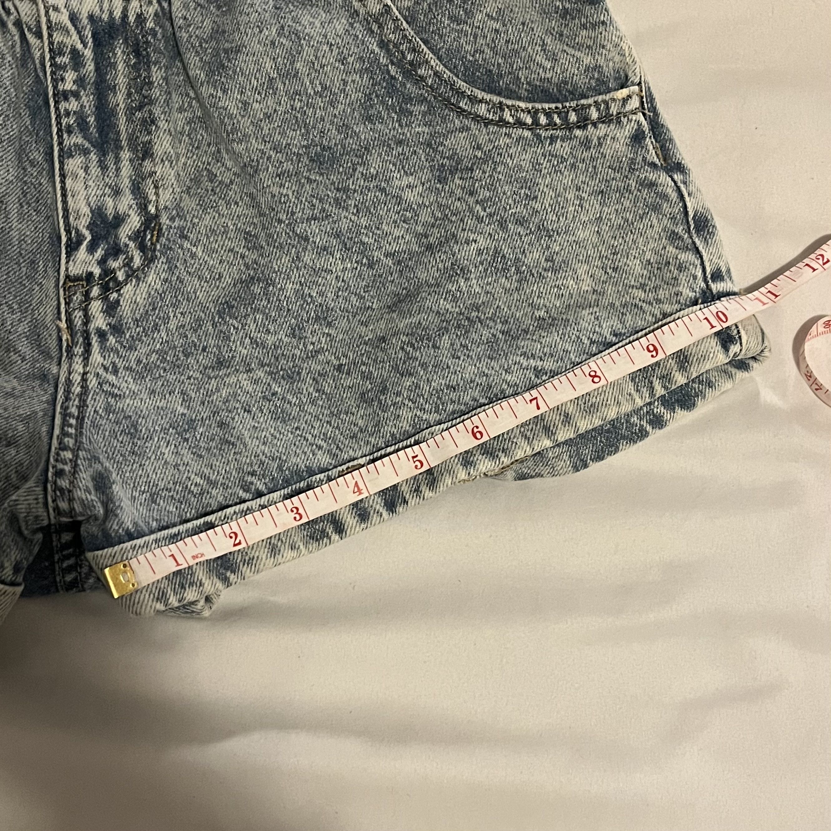 Pacsun PacSun Los Angeles High Waisted Blue Denim Shorts Size 30" / US 8 / IT 44 - 4 Thumbnail