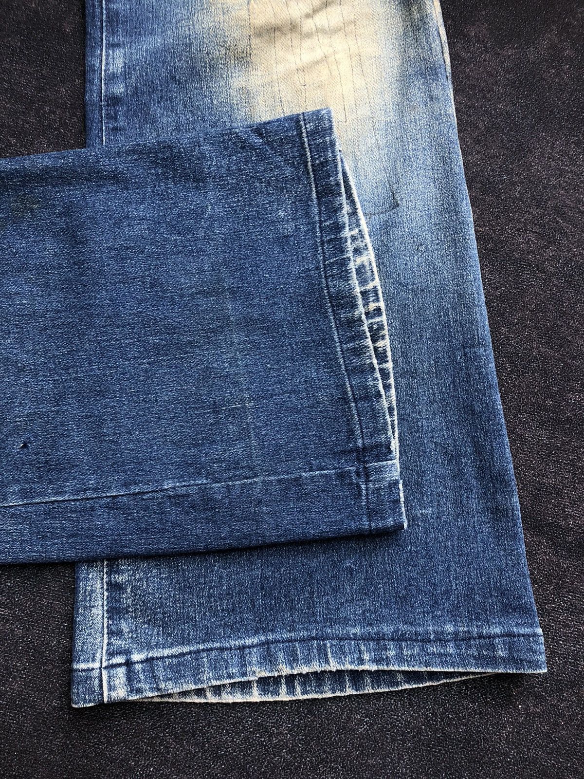 If Six Was Nine Vintage Japanese 80s Big John Bush Flared Jeans Size US 33 - 13 Thumbnail
