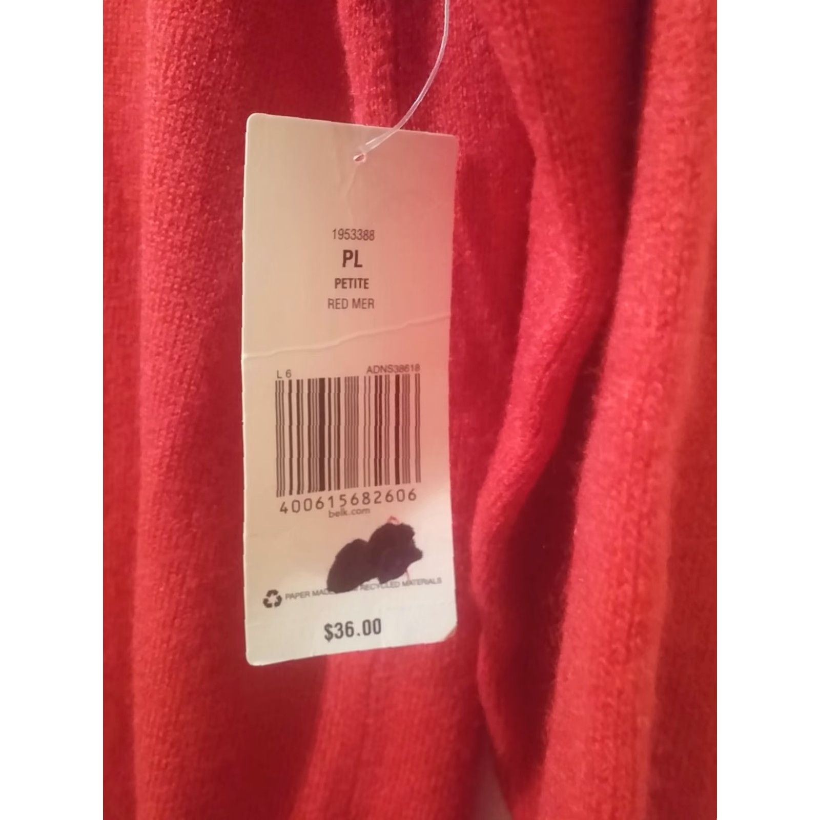 Vintage Kim Rogers Petite Sweater Womens PL Red Cardigan Long Sleeve Pullover Size L / US 10 / IT 46 - 7 Thumbnail