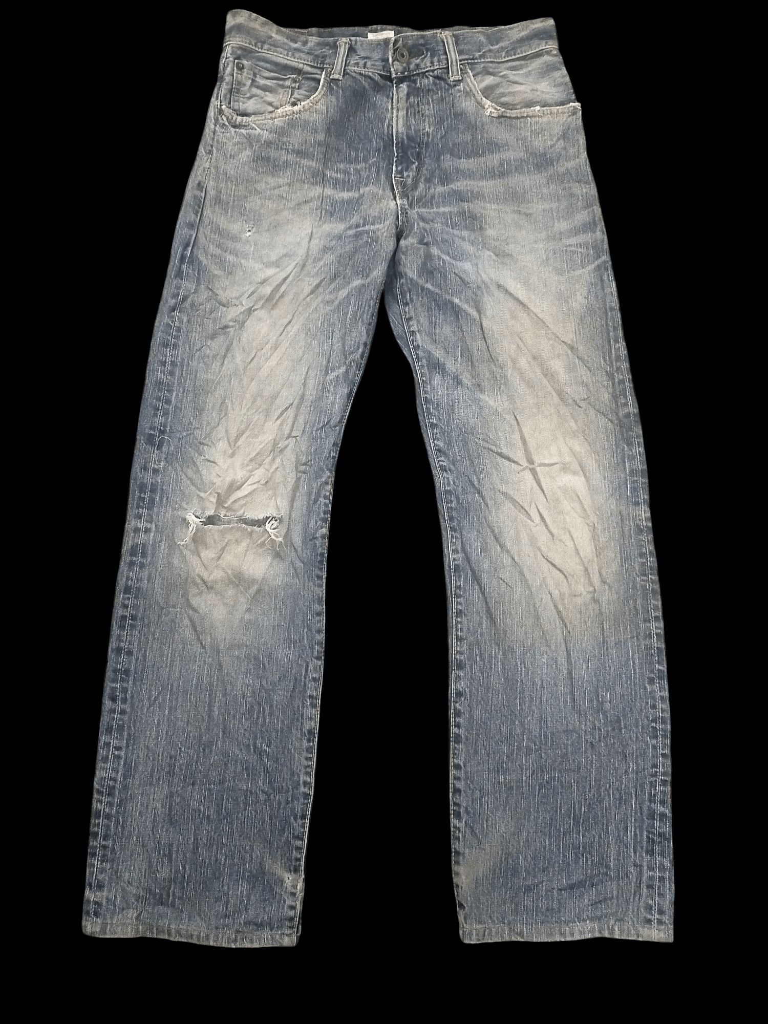 Edwin × If Six Was Nine 🔥Sick🔥Edwin 505 Ripped Distressed Selvedge Jeans Size US 31 - 1 Thumbnail