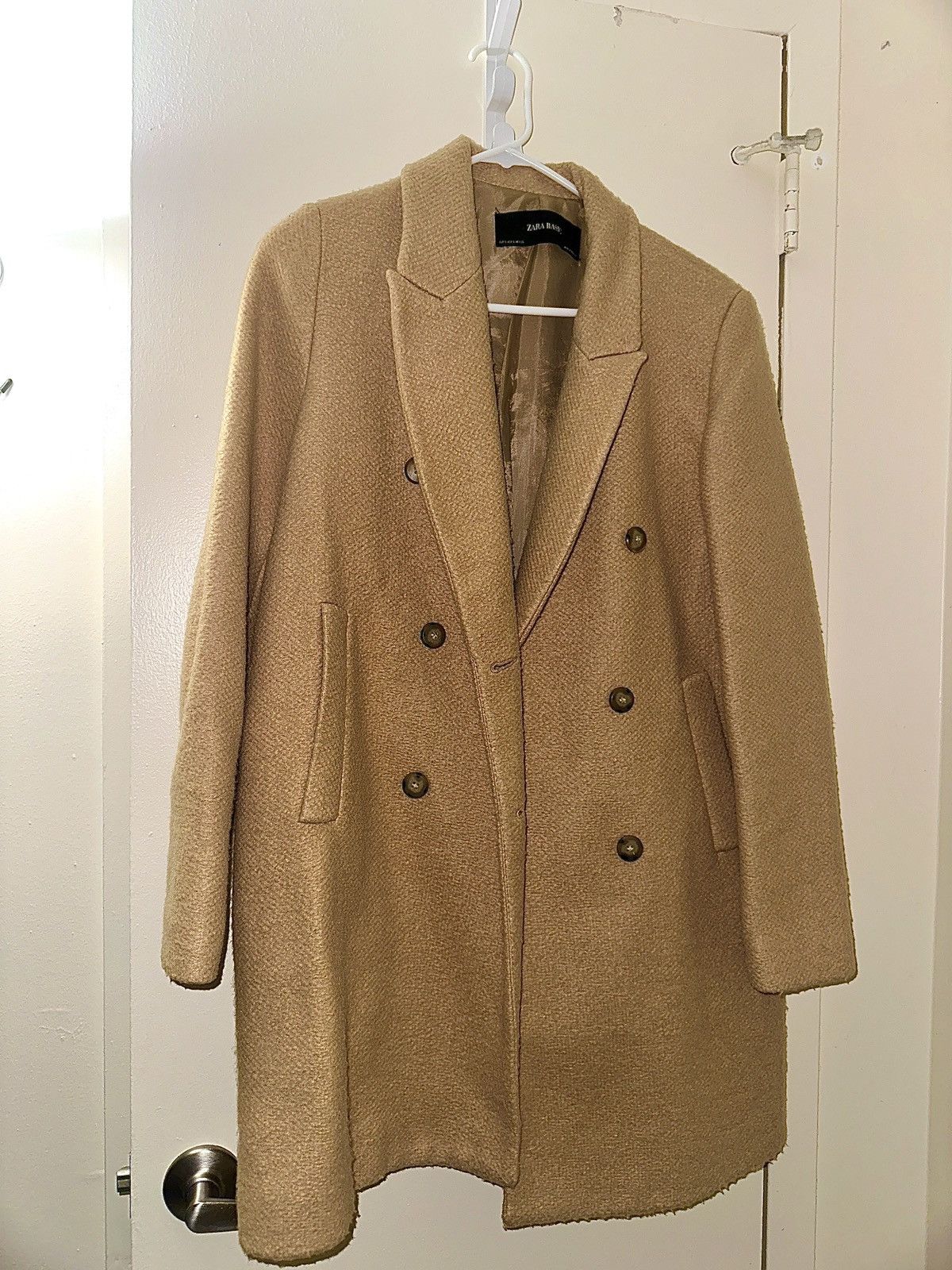 Other Zara Camel Wool Blend Double Breasted Coat Size M / US 6-8 / IT 42-44 - 2 Thumbnail
