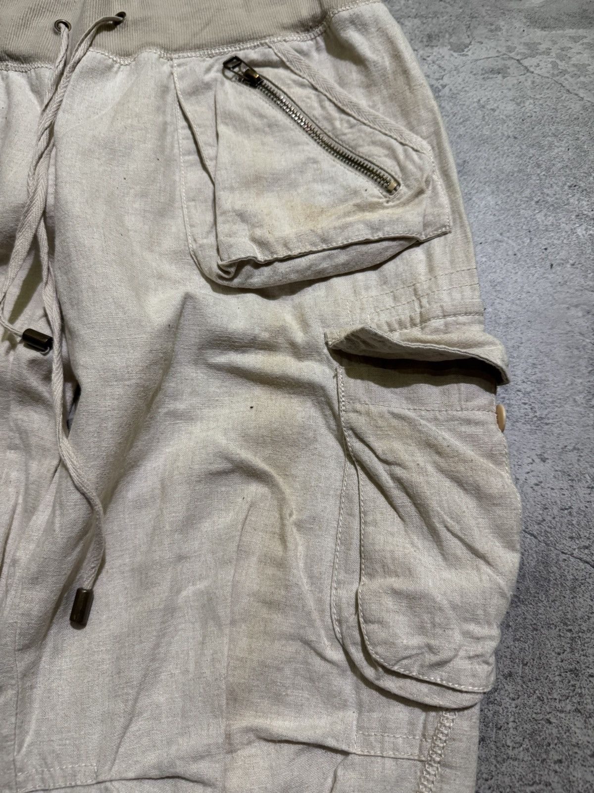 GOA G.O.A LINEN CARGO SHORT PANTS Size US 30 / EU 46 - 6 Thumbnail