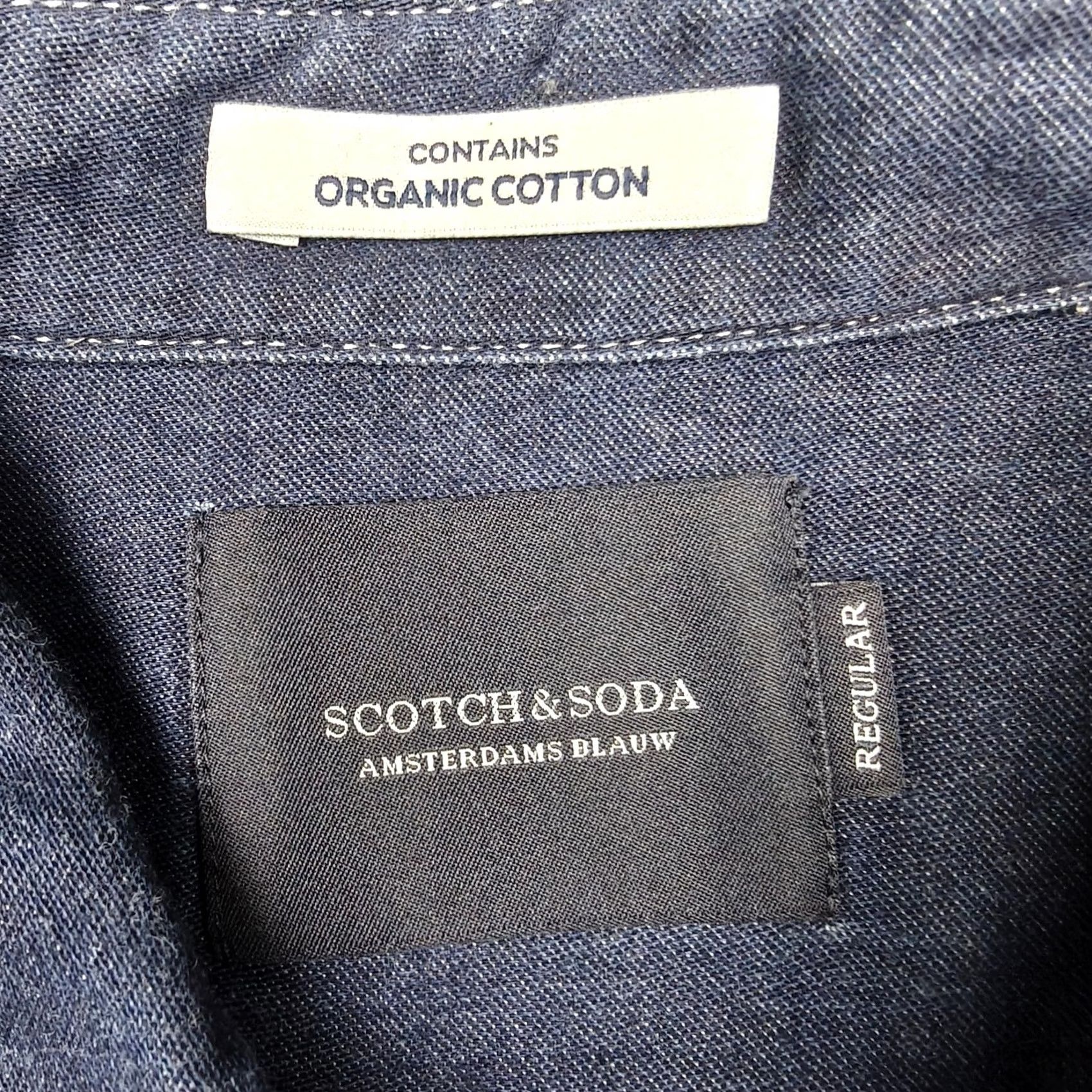 Scotch & Soda Scotch & Soda Shirt Mens Large Blue Denim Long Sleeve Button Up Casual Size US L / EU 52-54 / 3 - 4 Thumbnail