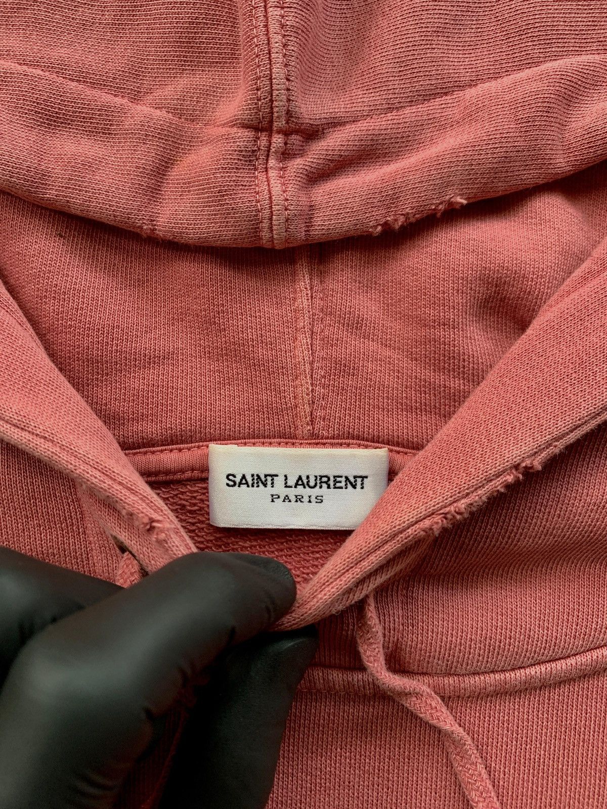 Saint Laurent Paris FREE TAX! Distressed Logo Hoodie by Hedi Slimane Size US S / EU 44-46 / 1 - 11 Thumbnail