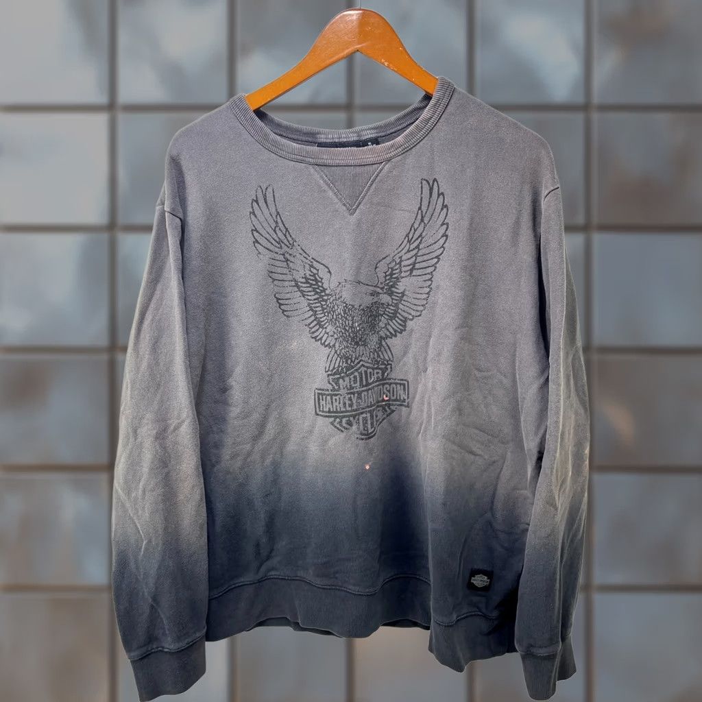 Harley Davidson VINTAGE Harley-Davidson Sweatshirt XL Gray Eagle Pullover 90s Mens Size US XL / EU 56 / 4 - 1 Thumbnail