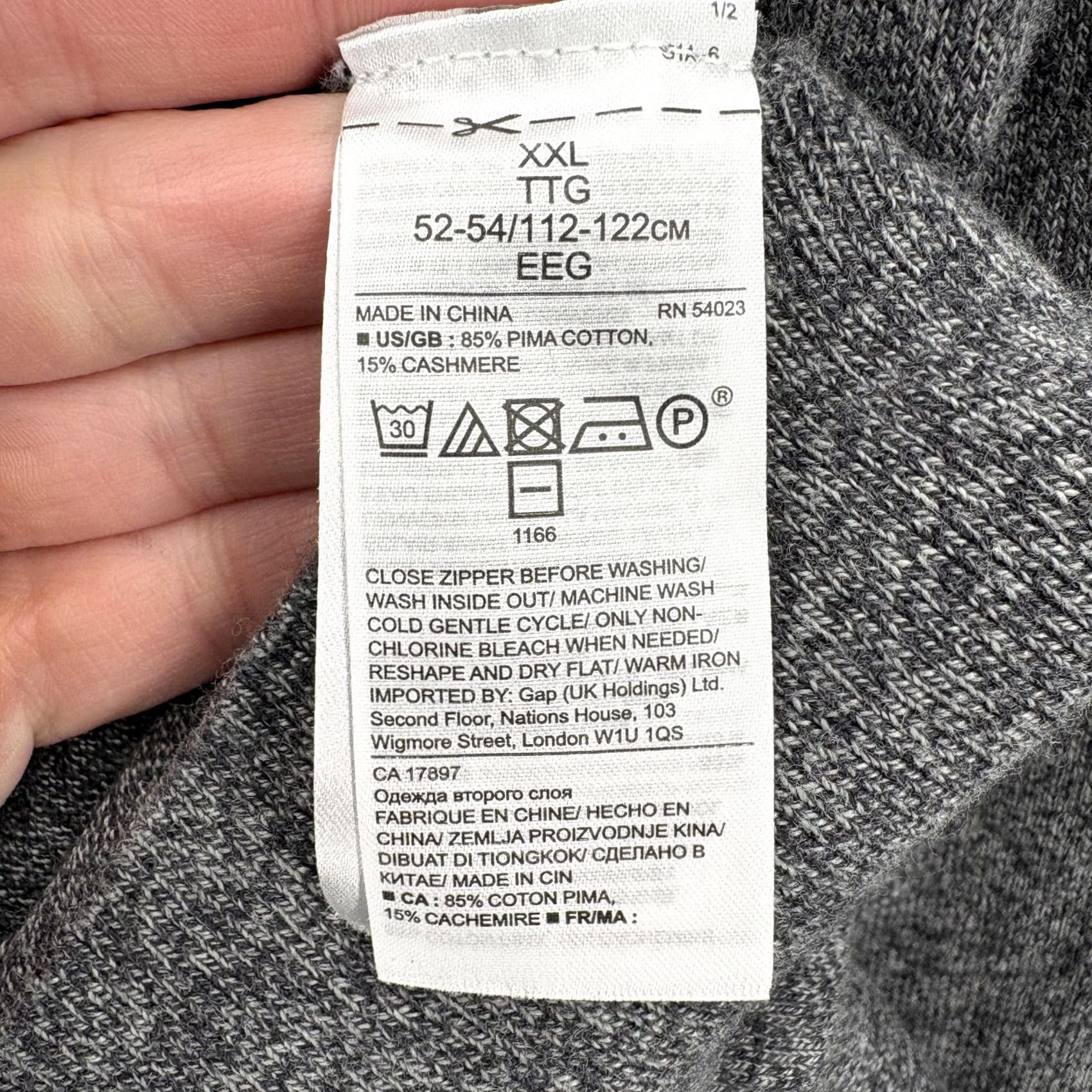 Banana Republic Banana Republic Sweater Mens 2XL Gray Pima Cotton Cashmere 1/2 Zip Mock Neck Pullover Knit Front Solid Size US XXL / EU 58 / 5 - 5 Thumbnail