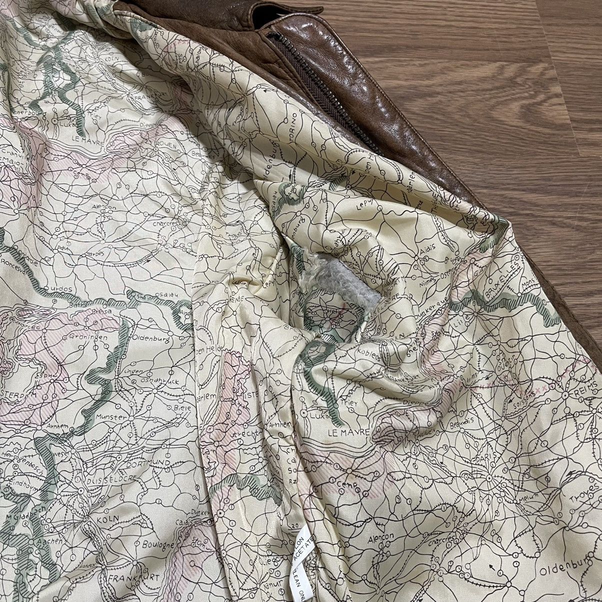 Vintage Vintage brown leather flight jacket medium Size US M / EU 48-50 / 2 - 10 Thumbnail