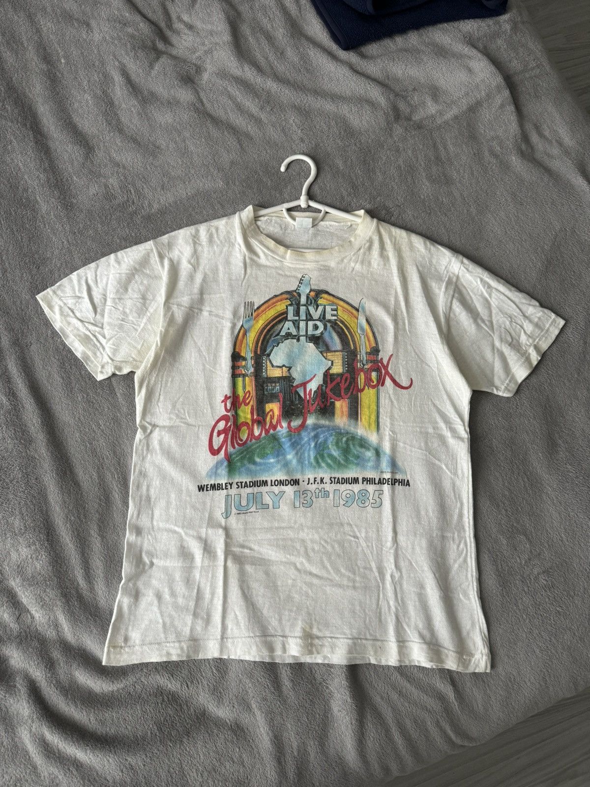 Vintage 1985 Live Aid Official Concert Tee
