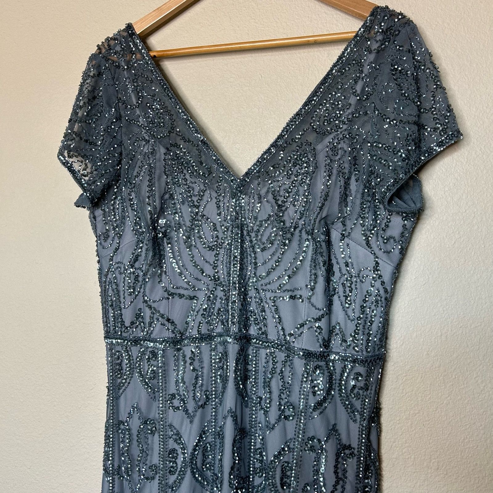 Adrianna Papell Adrianna Papell Dress Formal Gown Maxi Beaded Sequins Sz 16 Size XXL / US 16-18 / IT 52-54 - 2 Thumbnail