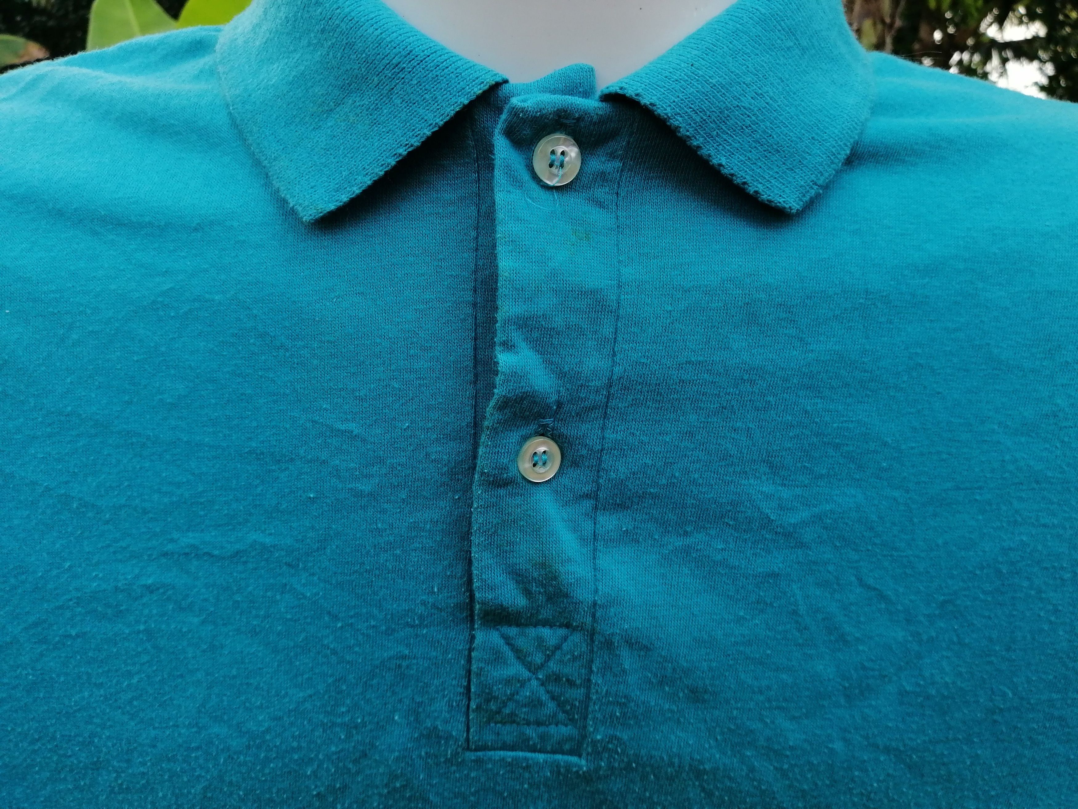 Other 80s vintage collared t shirt plain turquoise thin soft Size US M / EU 48-50 / 2 - 2 Thumbnail