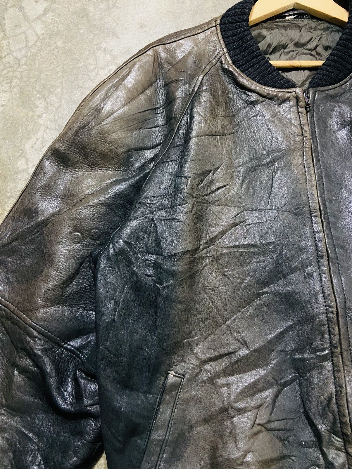 Ermenegildo Zegna Ermenegildo Zegna Leather Bomber Jacket (Made in Italy) Size US L / EU 52-54 / 3 - 7 Thumbnail