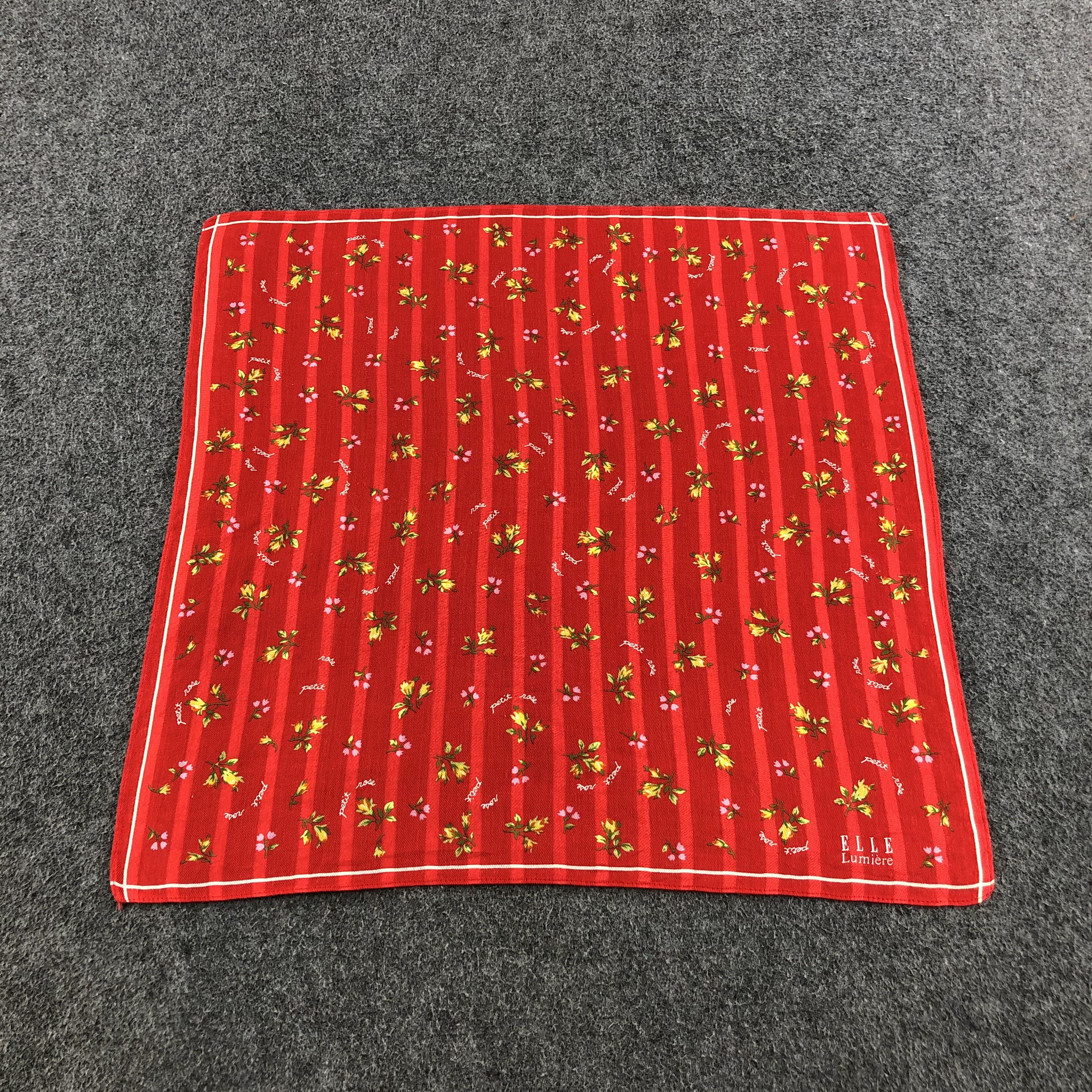 Vintage Elle Lumiere Handkerchief Neckerchief Bandana H1416 Size ONE SIZE - 2 Thumbnail
