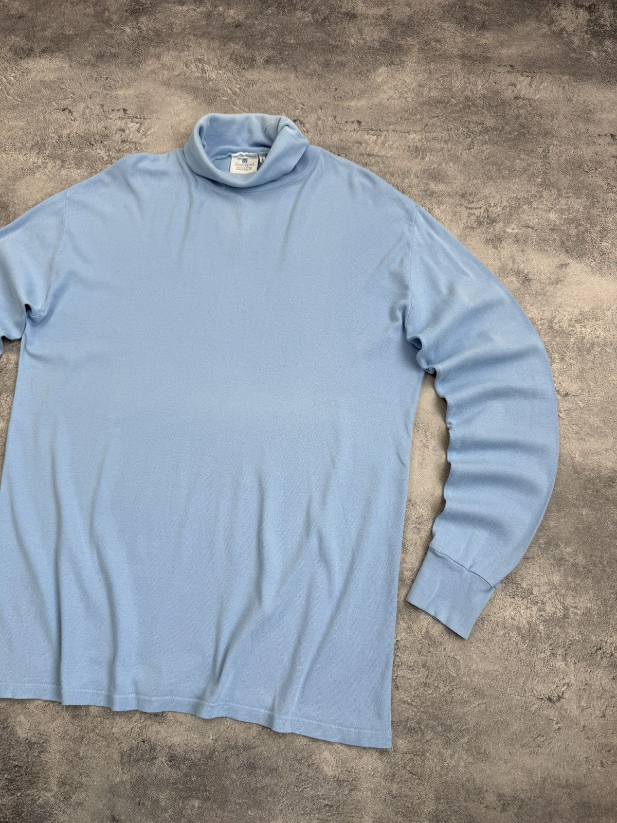 Sunspel Vintage Sunspel Blue Turtleneck Made In England Luxury Size US L / EU 52-54 / 3 - 5 Thumbnail