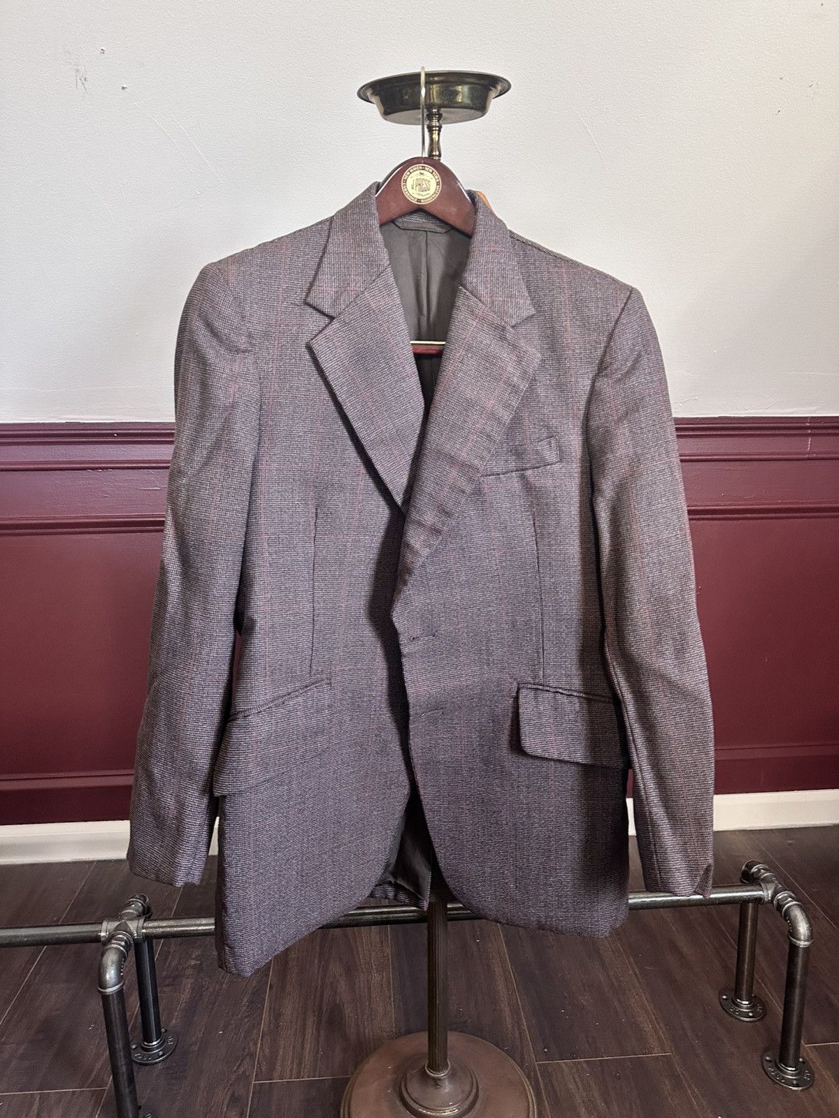 Burton BURTON vintage UK custom tailored check avant garde jacket Size 38R - 12 Thumbnail