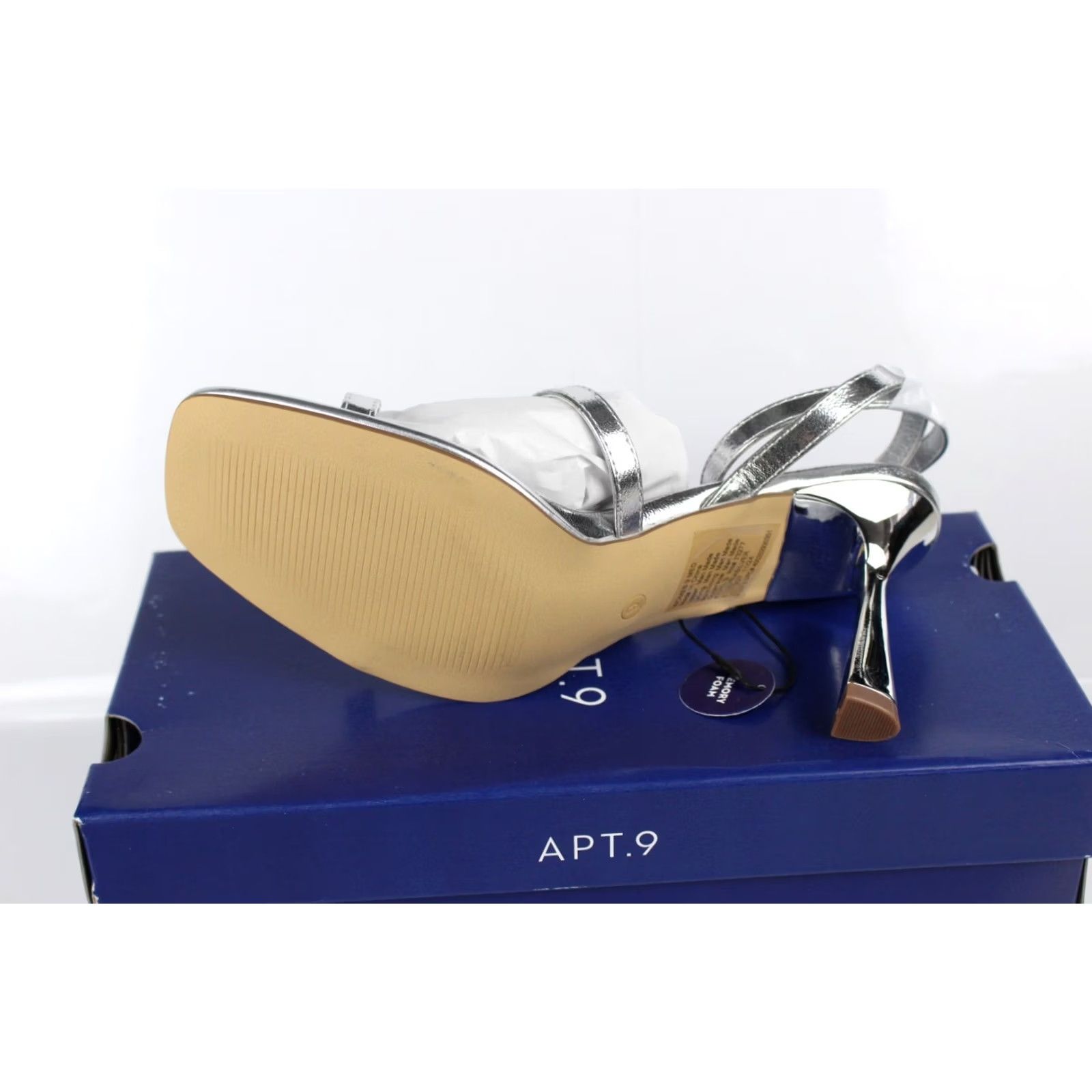 Apt. 9 Apt. 9 Women's Three Strap Buckle Dress Heels 9 Silver Size M / US 6-8 / IT 42-44 - 6 Thumbnail