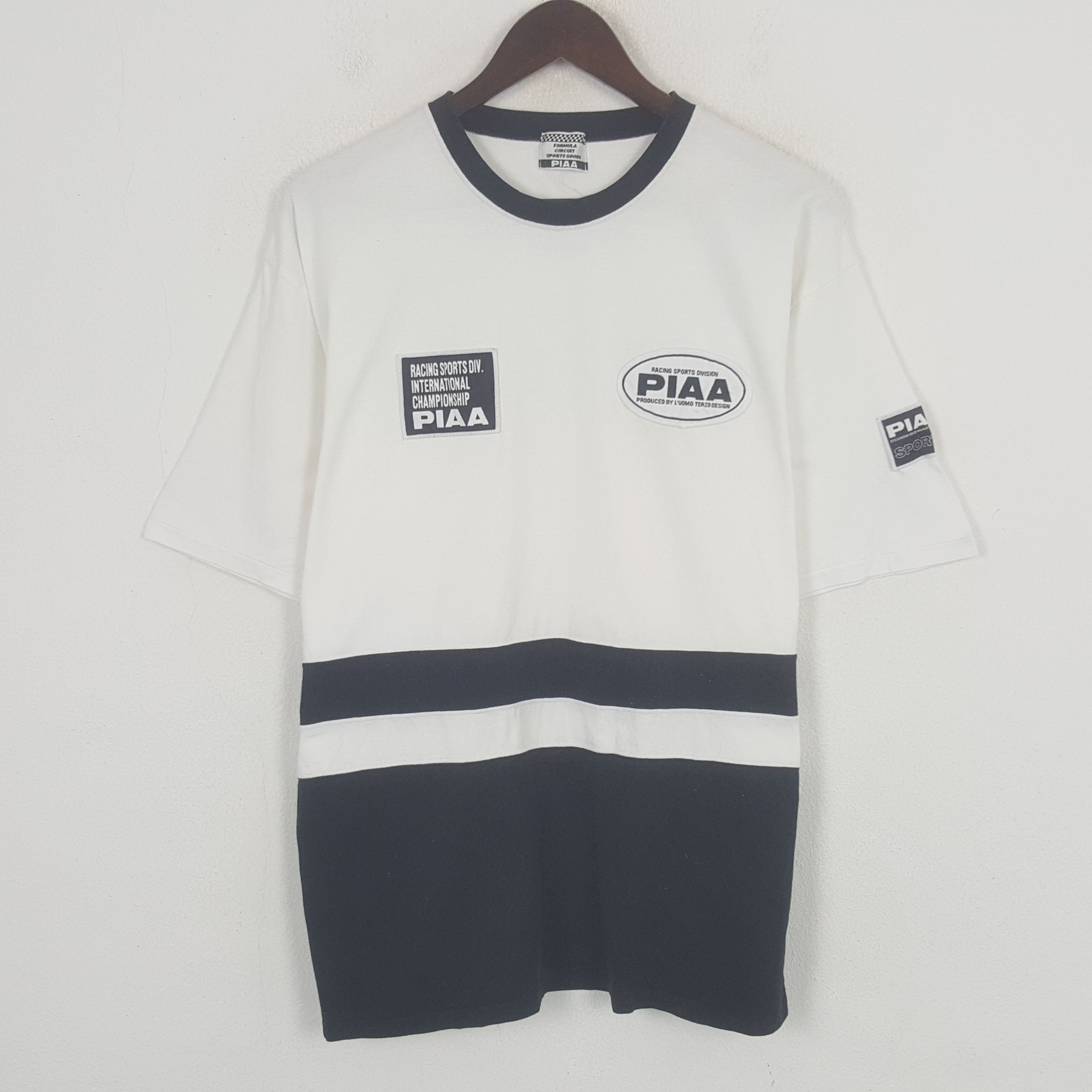 Japanese Brand Vintage PIAAA Motor Sports Racing T-shirt Size US L / EU 52-54 / 3 - 3 Thumbnail