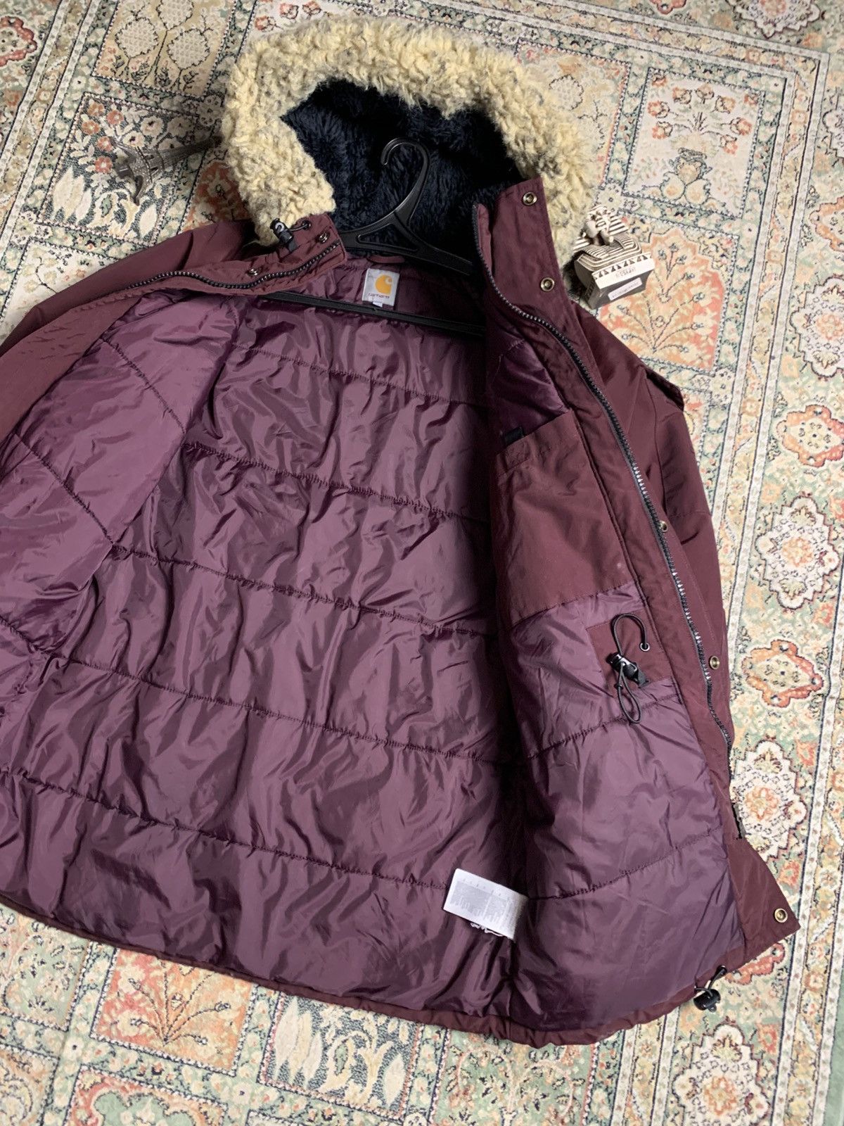 Carhartt × Carhartt Wip Carhartt Burgundy Parka jacket Size US M / EU 48-50 / 2 - 8 Thumbnail