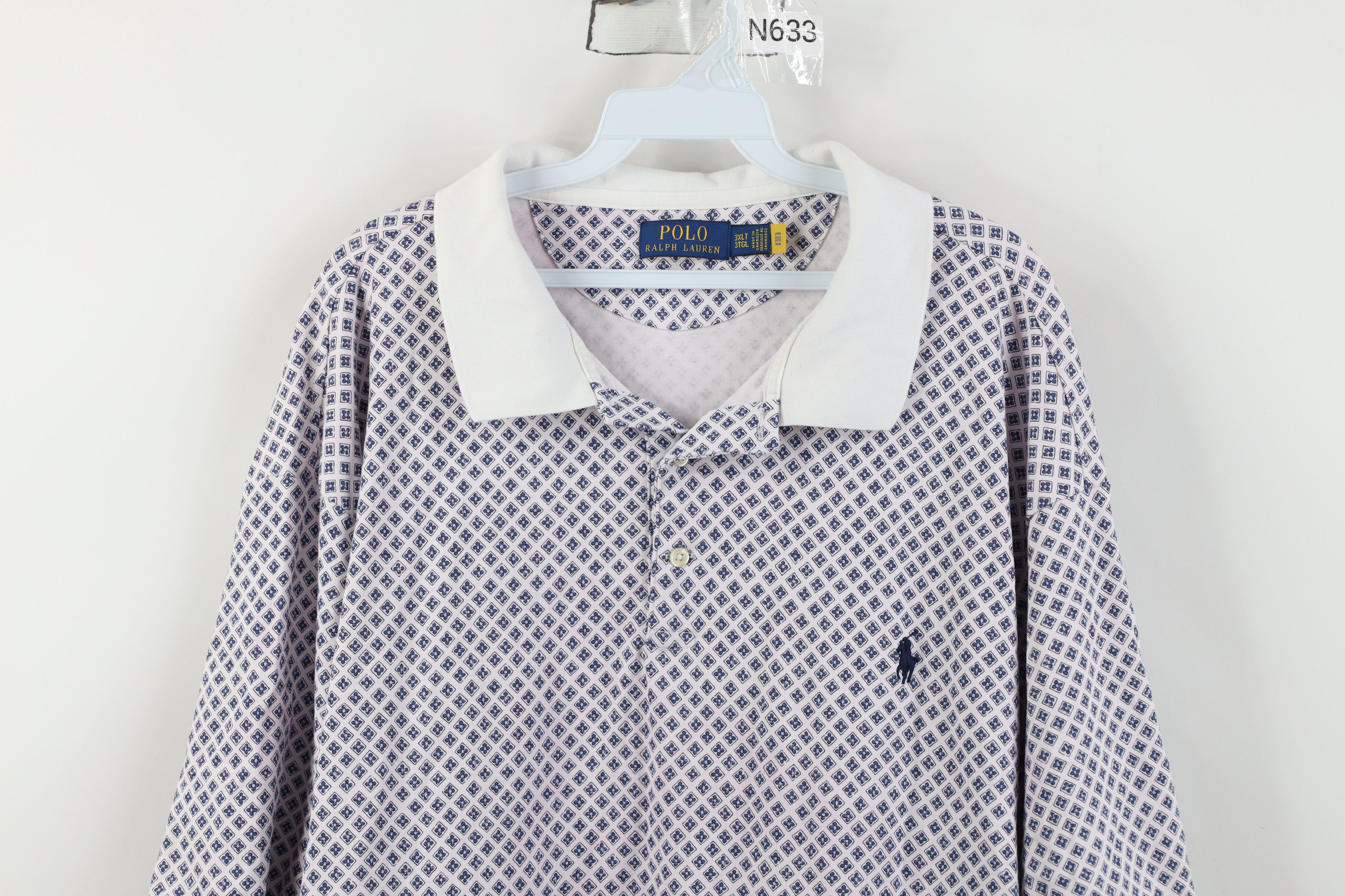 Ralph Lauren Ralph Lauren Geometric Soft Knit Collared Golf Polo Shirt Size US XXL / EU 58 / 5 - 2 Thumbnail