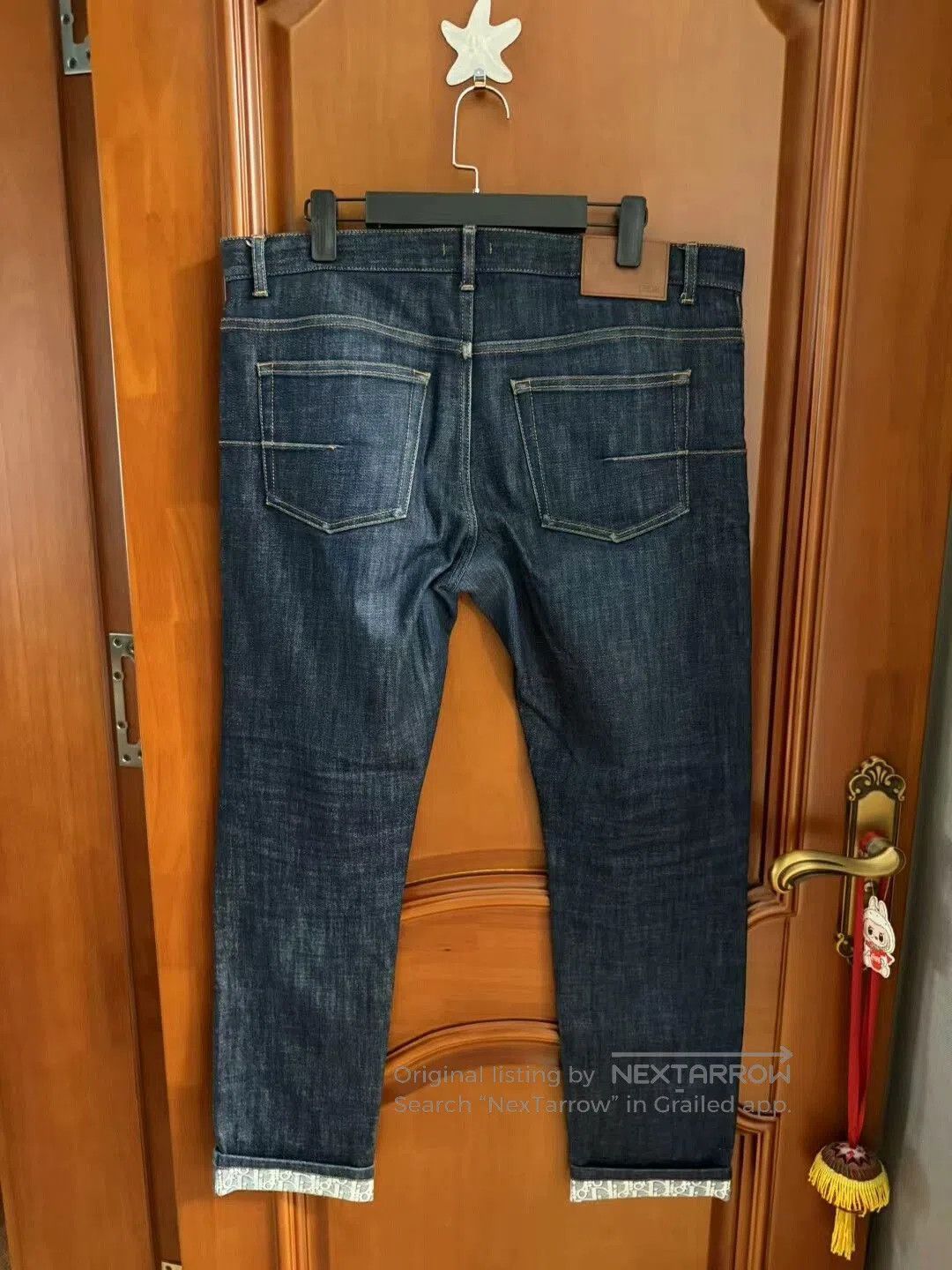 Dior dior deep blue logo printed denim pants. Size US 34 / EU 50 - 2 Thumbnail