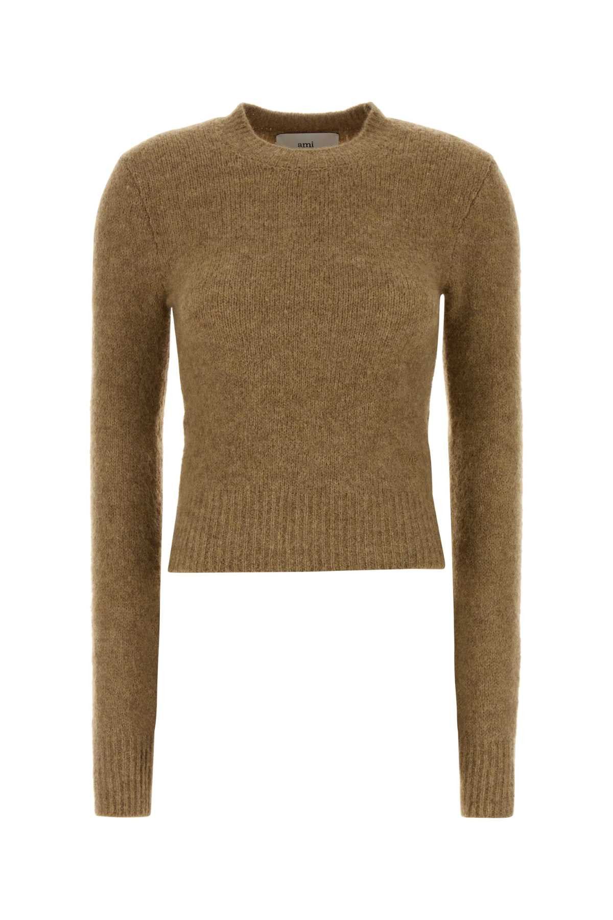 AMI Camel Stretch Alpaca Blend Sweater Size XS / US 0-2 / IT 36-38 - 1 Thumbnail