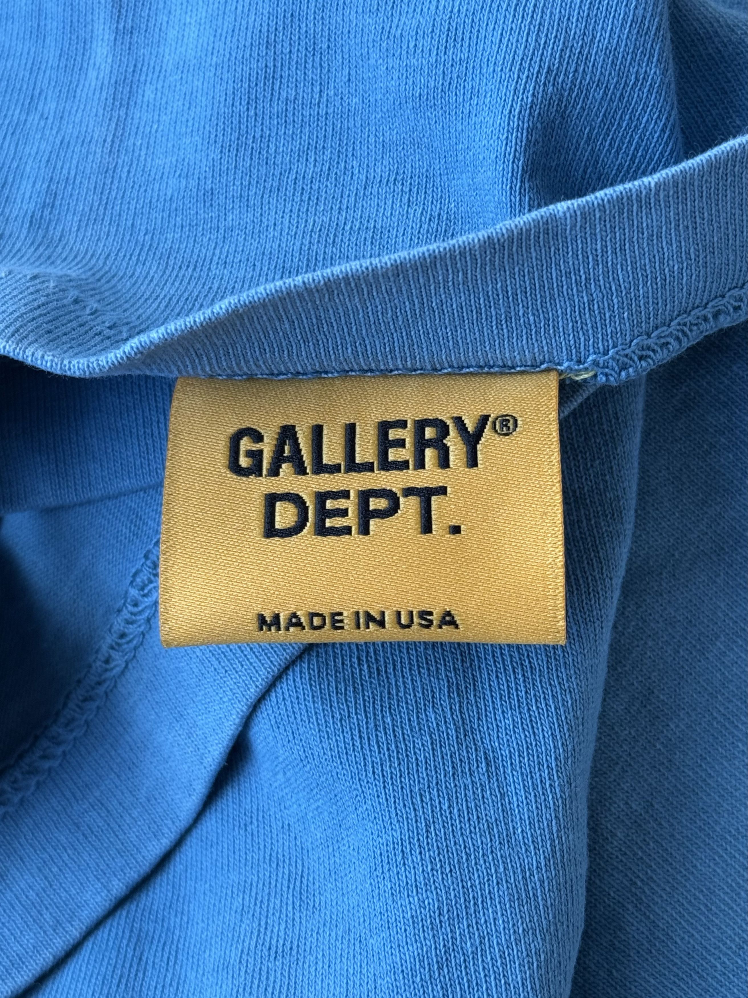 Gallery Dept. Gallery Dept Dusty Blue & White Paint Splatter Logo T-Shirt Size US XS / EU 42 / 0 - 4 Thumbnail