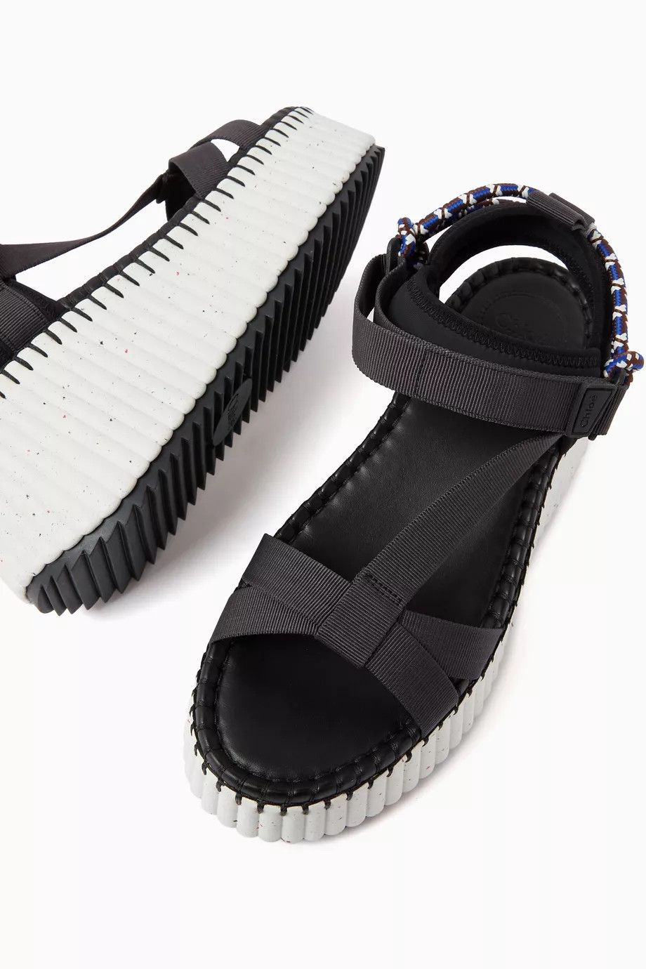 Chloe oc11z0525 Nama Wedge Sandals in Black Size US 8 / IT 38 - 4 Thumbnail