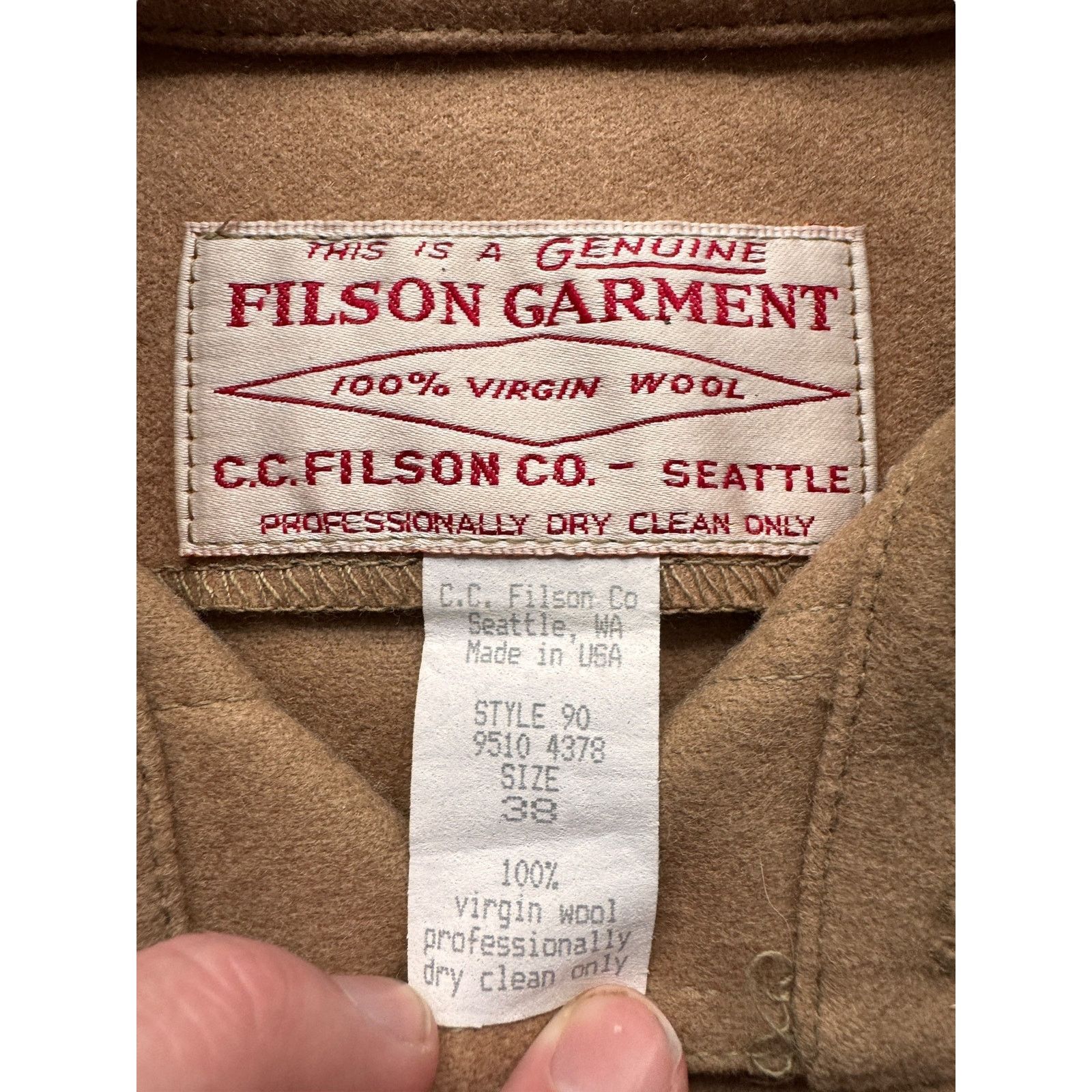 Filson × Vintage Vintage Filson Brown Jac-Shirt SZ 38 Size US M / EU 48-50 / 2 - 3 Thumbnail