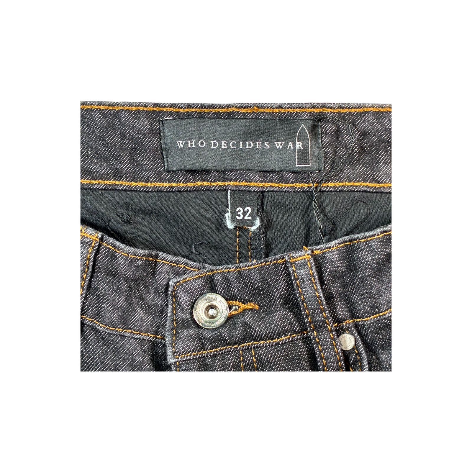Who Decides War WDW Tire Track Black Jeans Size US 32 / EU 48 - 5 Thumbnail
