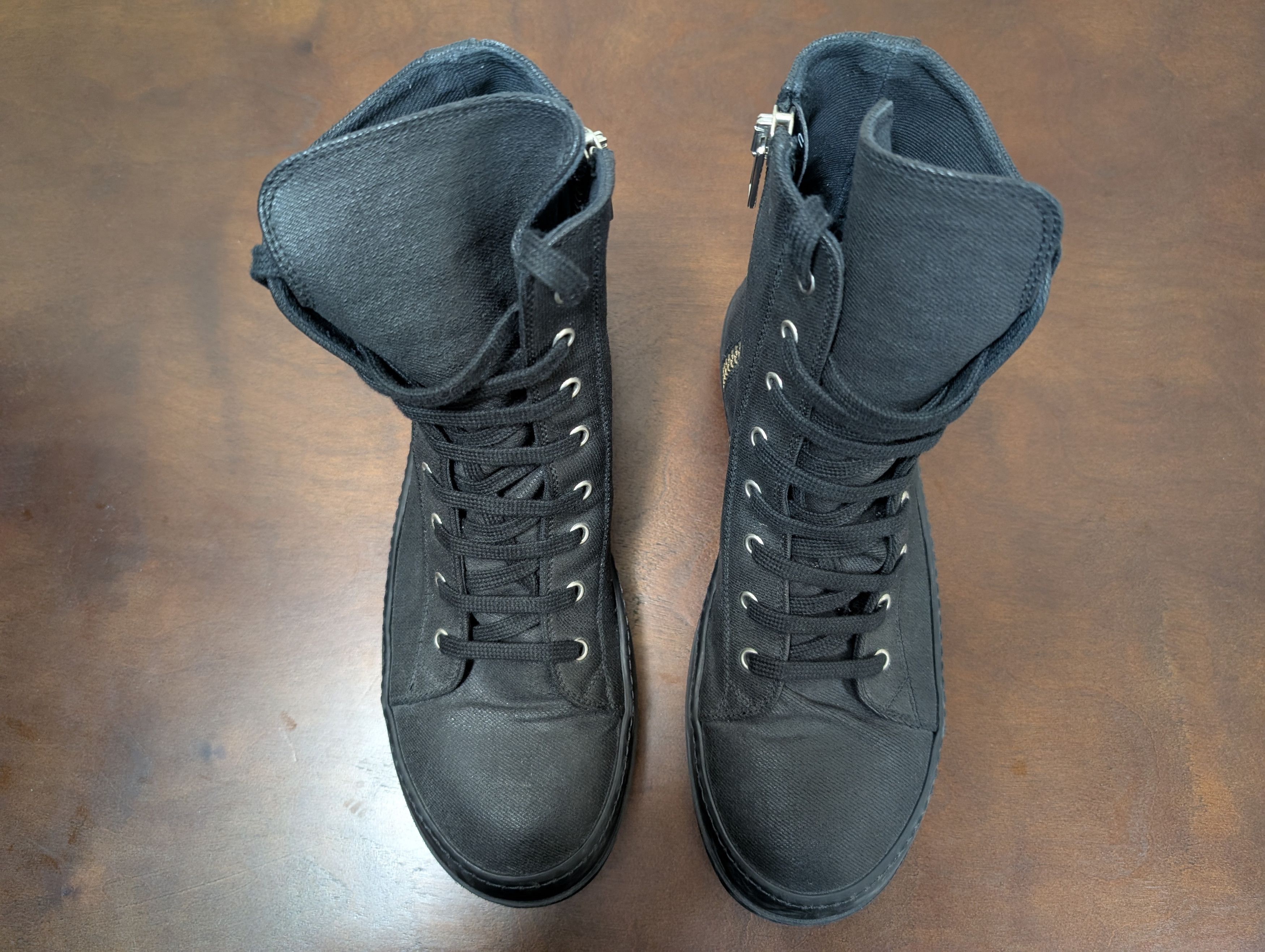 Rick Owens Drkshdw Rick Owens DRKSHDW Black Coated Sneakers Size US 9 / EU 42 - 3 Thumbnail
