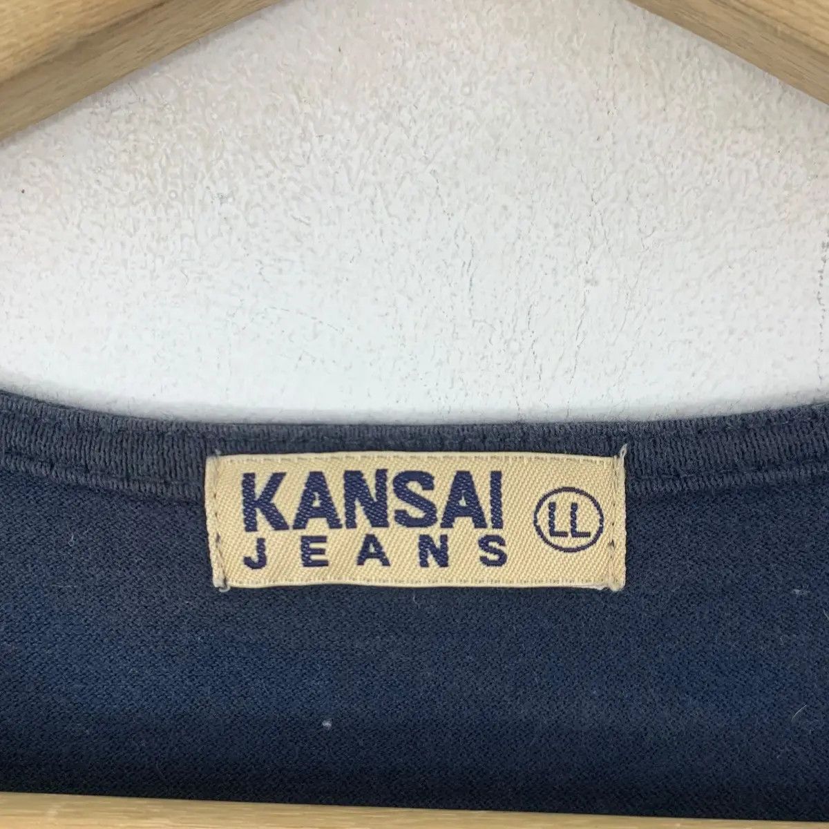 Kansai Yamamoto Vintage KANSAI YAMAMOTO JEANS Pure Indigo Henley Tee Shirt Size US L / EU 52-54 / 3 - 5 Thumbnail