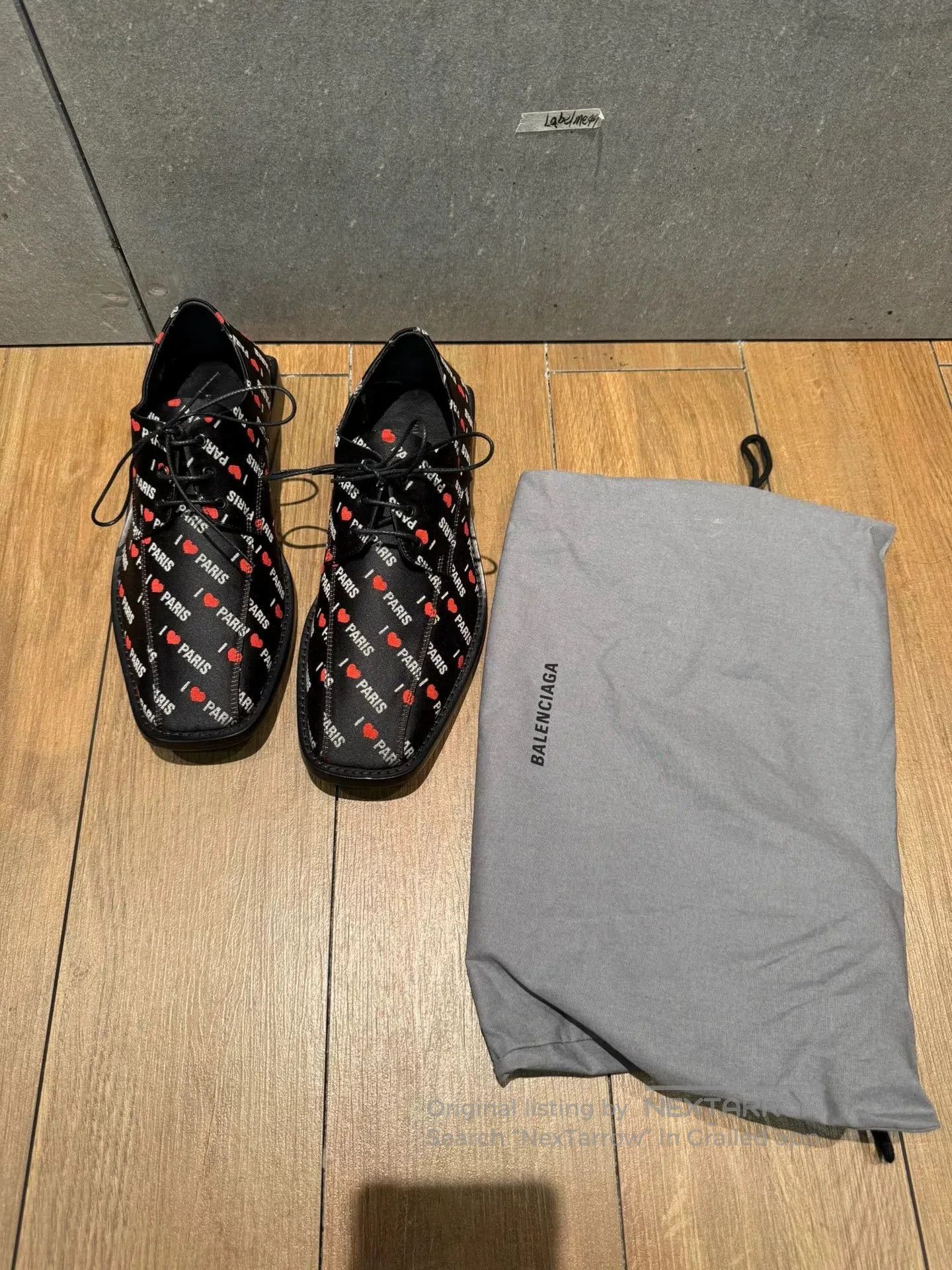 Balenciaga Balenciaga Square Toe 'I Love Paris' Derby Shoes. Size US 7 / EU 40 - 2 Thumbnail
